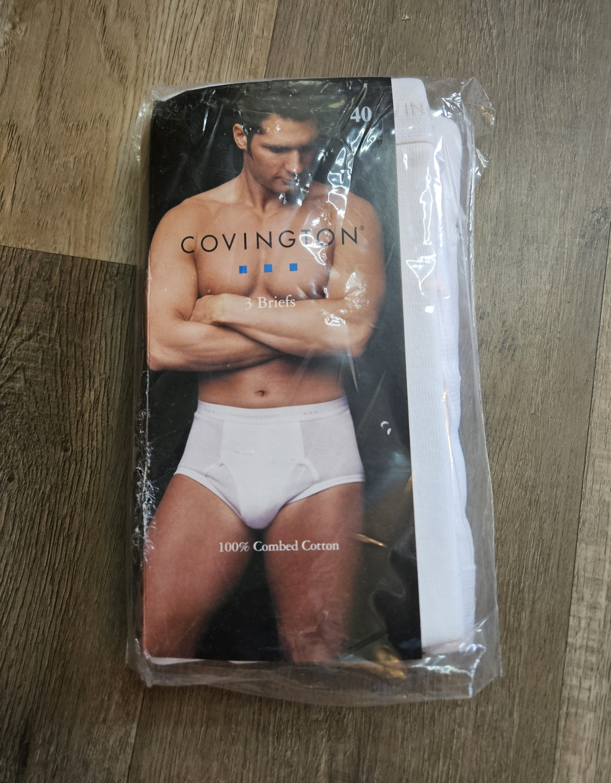 VTG Covington Sears Mens Briefs White 3 Pack 100% Combed Cotton Size 40 NOS NIP