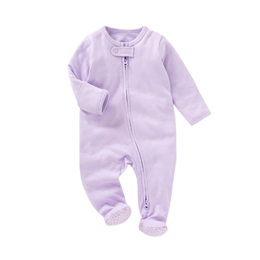 Organic Cotton Footed Baby Sleepers NB to 24 Months 5 Colors