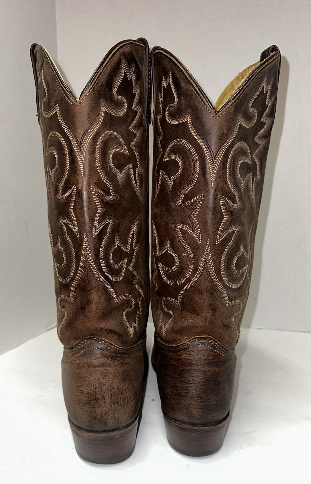 VTG J. Chisholm Brown Leather Western Cowboy Boots Men’s 9.5D 5111