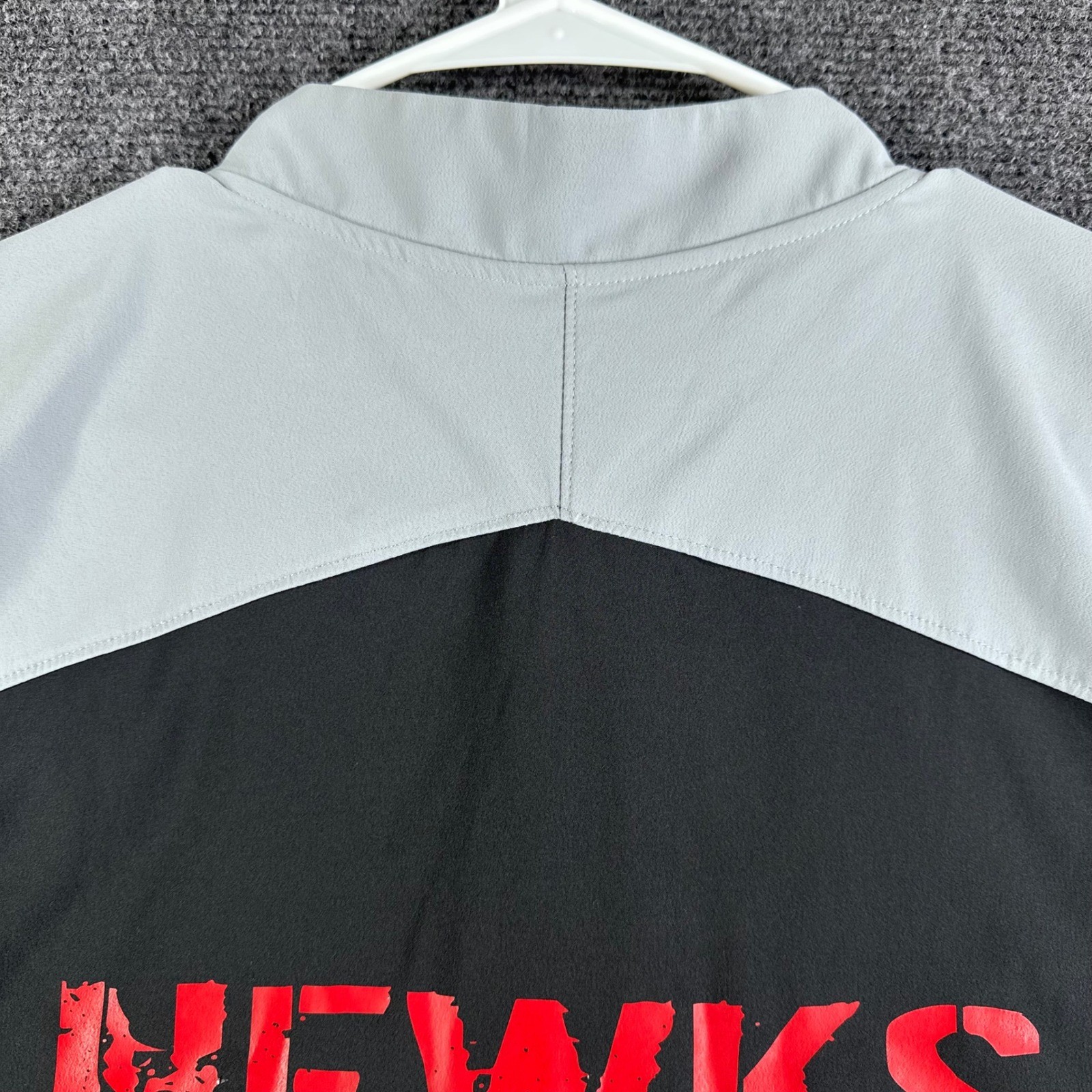 Under Armour Windbreaker Mens XXL 2XL Black Grey Newks Horse Racing Quarter Zip