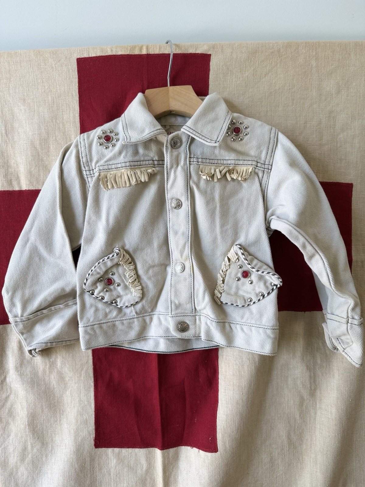 Plainsman Blue Jeans Corp Neiman Marcus 40s 50s Western Jacket Fringe Jeweled