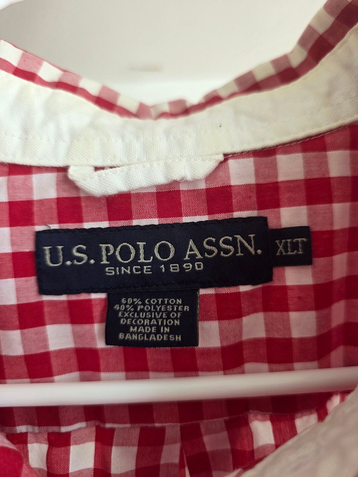 U.S. Polo Assn. Men’s XLT Gingham Short Sleeve Button-Up Shirt