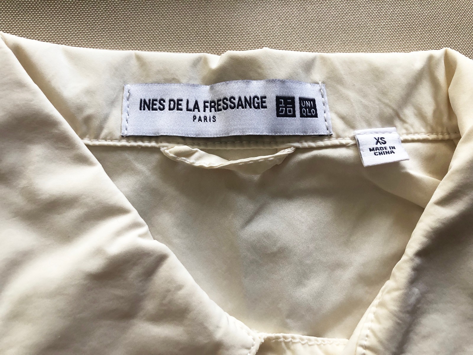 Uniqlo Women Coverall Jacket IDLF (INES DE LA FRESSANGE) in Natural XS – NWT