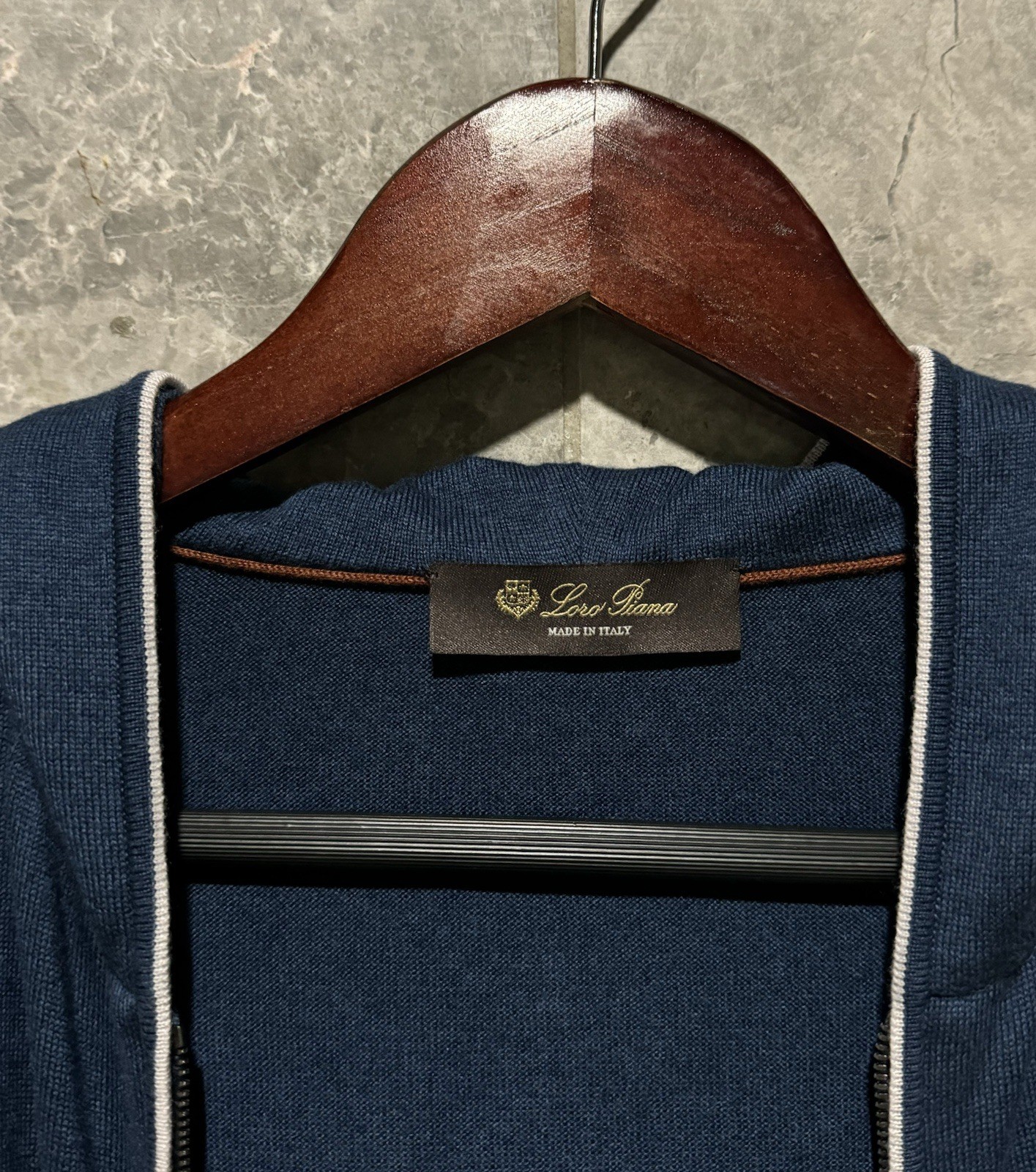 LORO PIANA ‘Hood Leasure Bomber’ Cashmere Cotton Hoodie Jacket Large $2680+ NEW