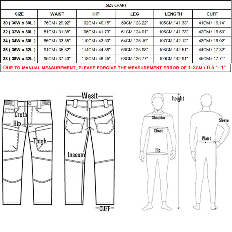 6 POCKETS Men’s Stylish Cargo Pants Tactical Trousers Casual Comfort Fit