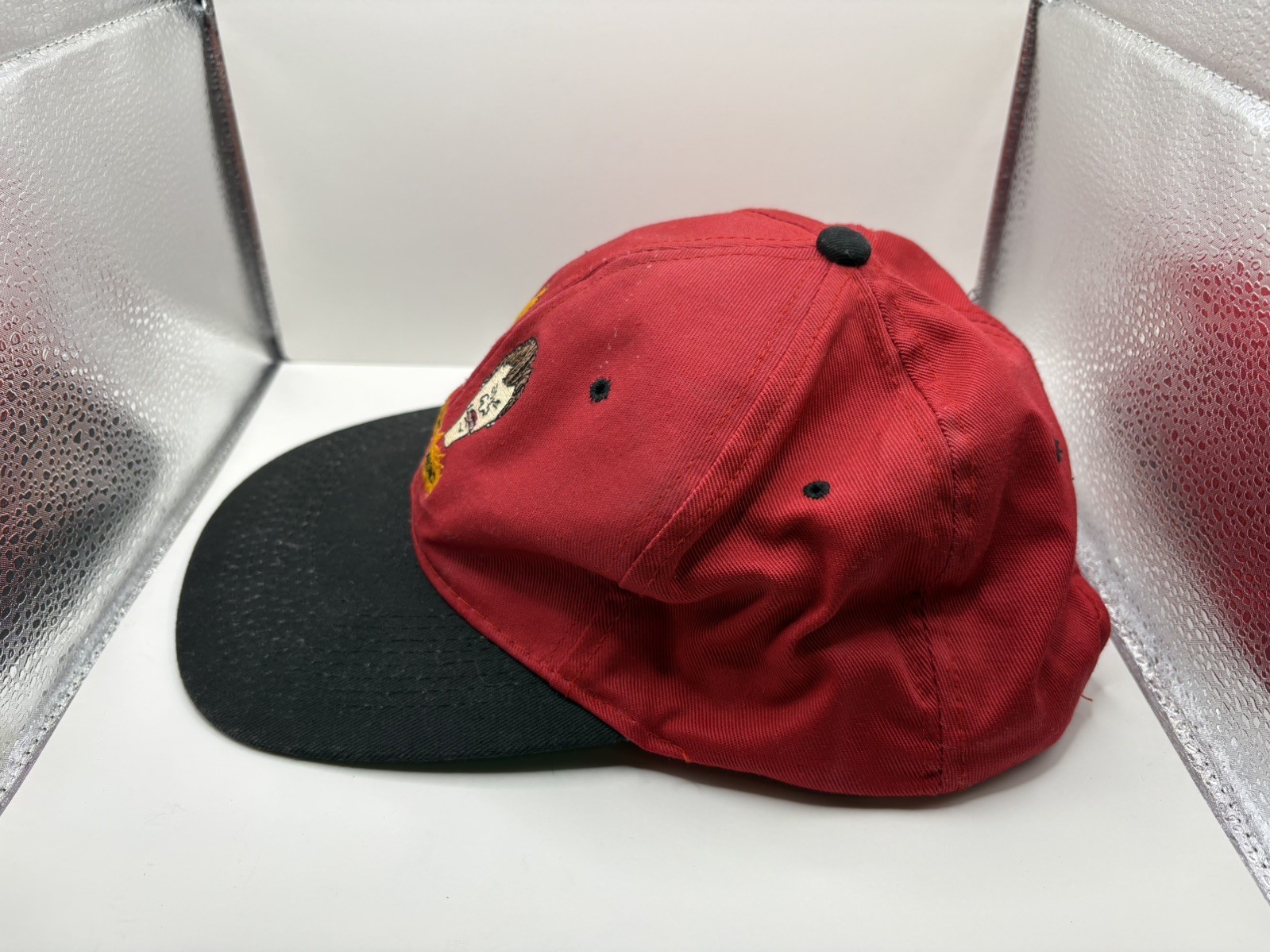 Vintage 90s MTV Beavis and Butt Head Snapback Hat Red Black Green Underbrim VTG