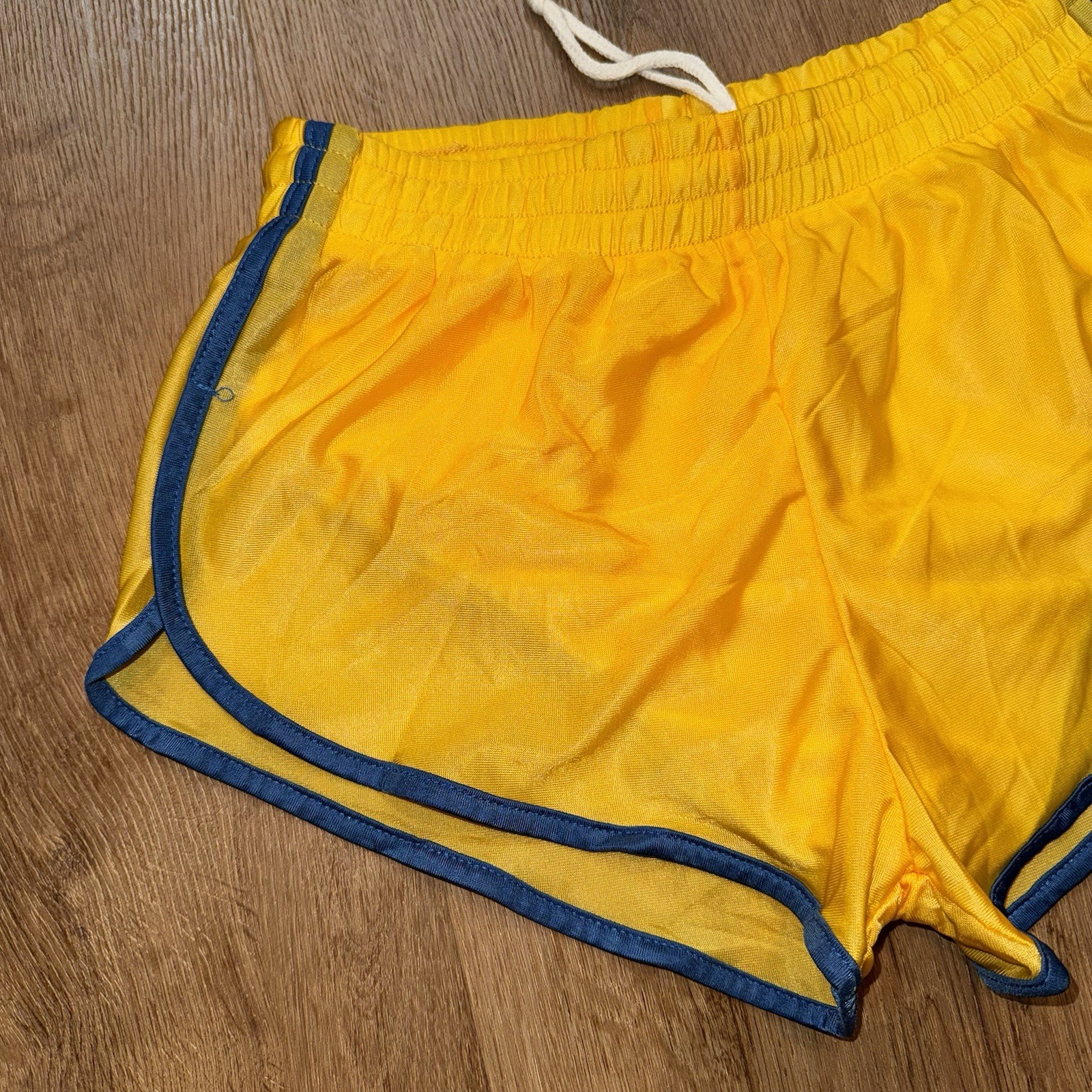 Vtg 70s 80s Running Shorts Mens Sprinter Split Side Thin Nylon Gym NOS Large