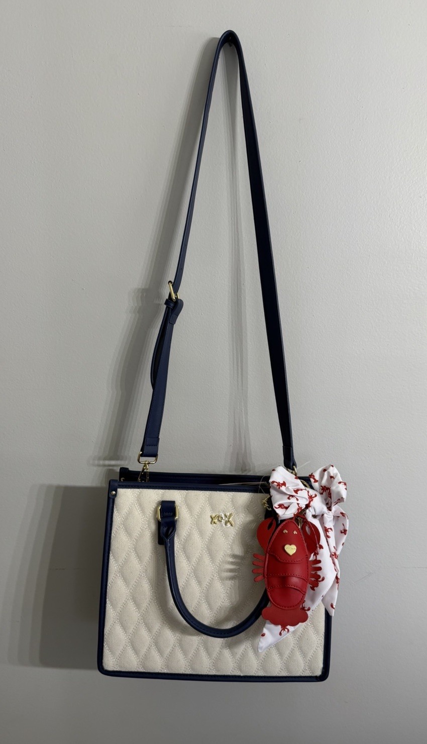 Betsey Johnson XO LALA Quilted Tote Satchel Bag
