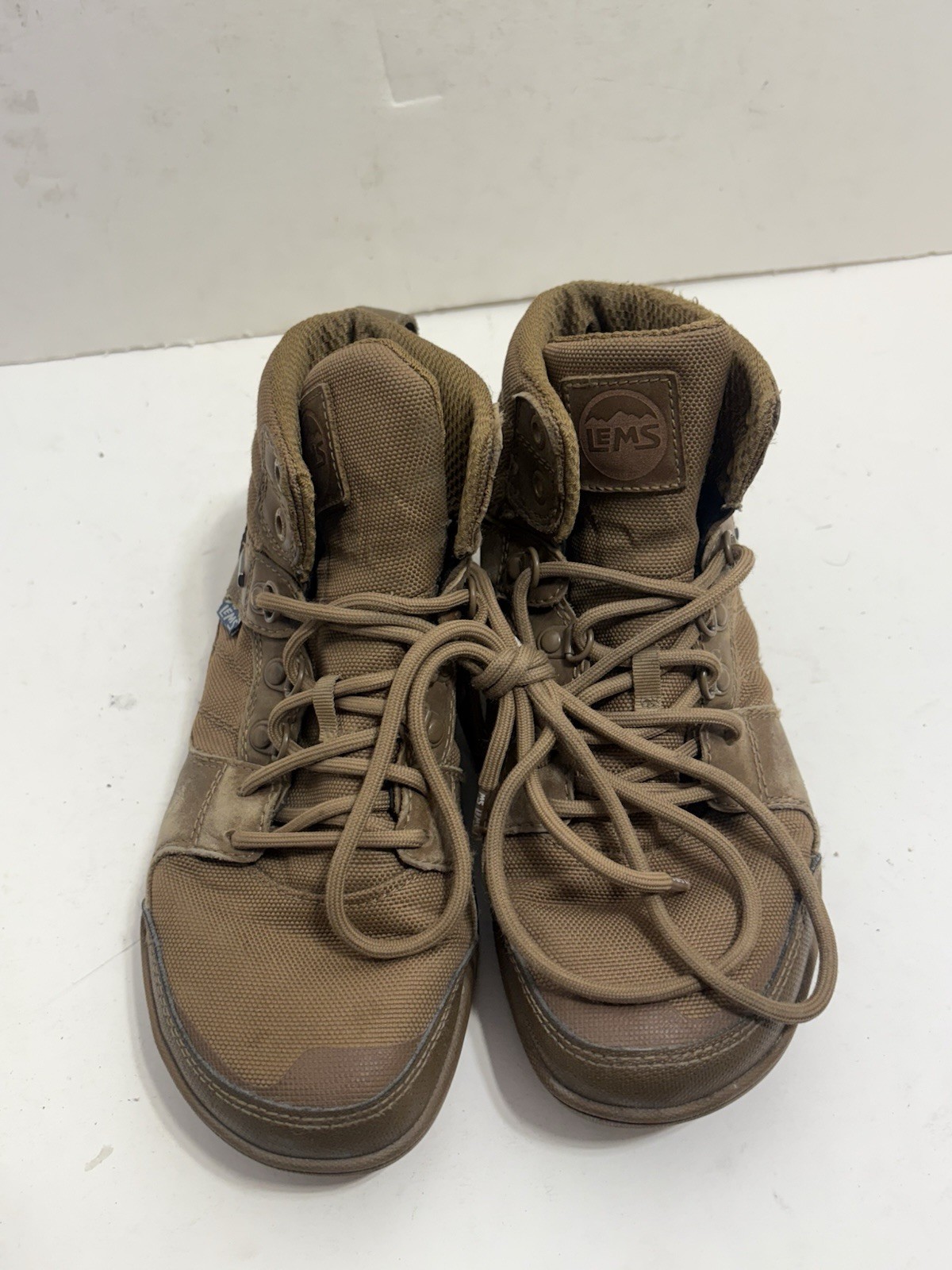 LEMS Womens Outlander Waterproof Boots Sz 7.5 Tan Beige