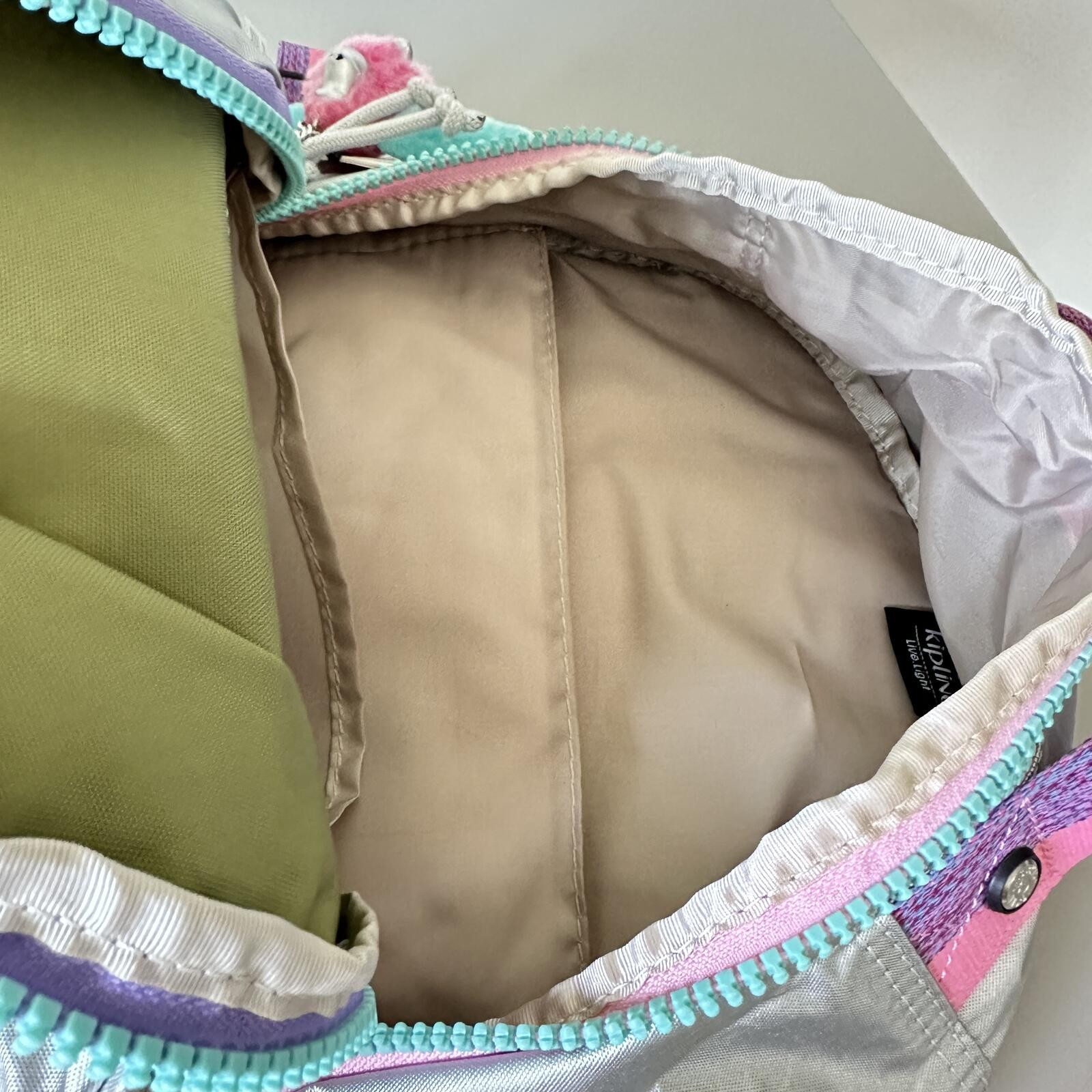Kipling Seoul Up 17″ Laptop Extra Large Backpack in Metallic Silvery Fun NWT