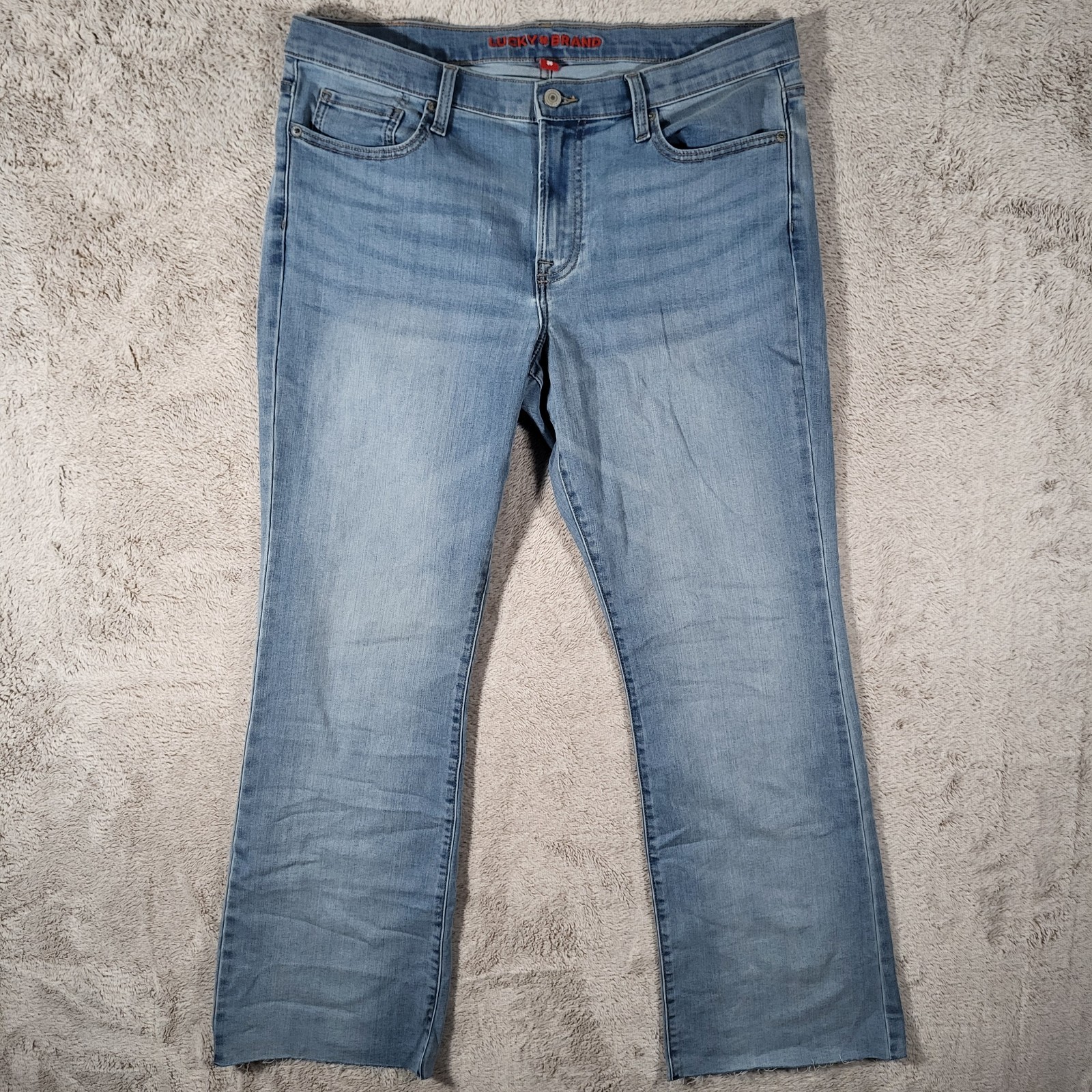 Lucky Brand Sweet Mid Rise Boot Jeans Womens 14/32 Blue Light Wash Stretch Denim