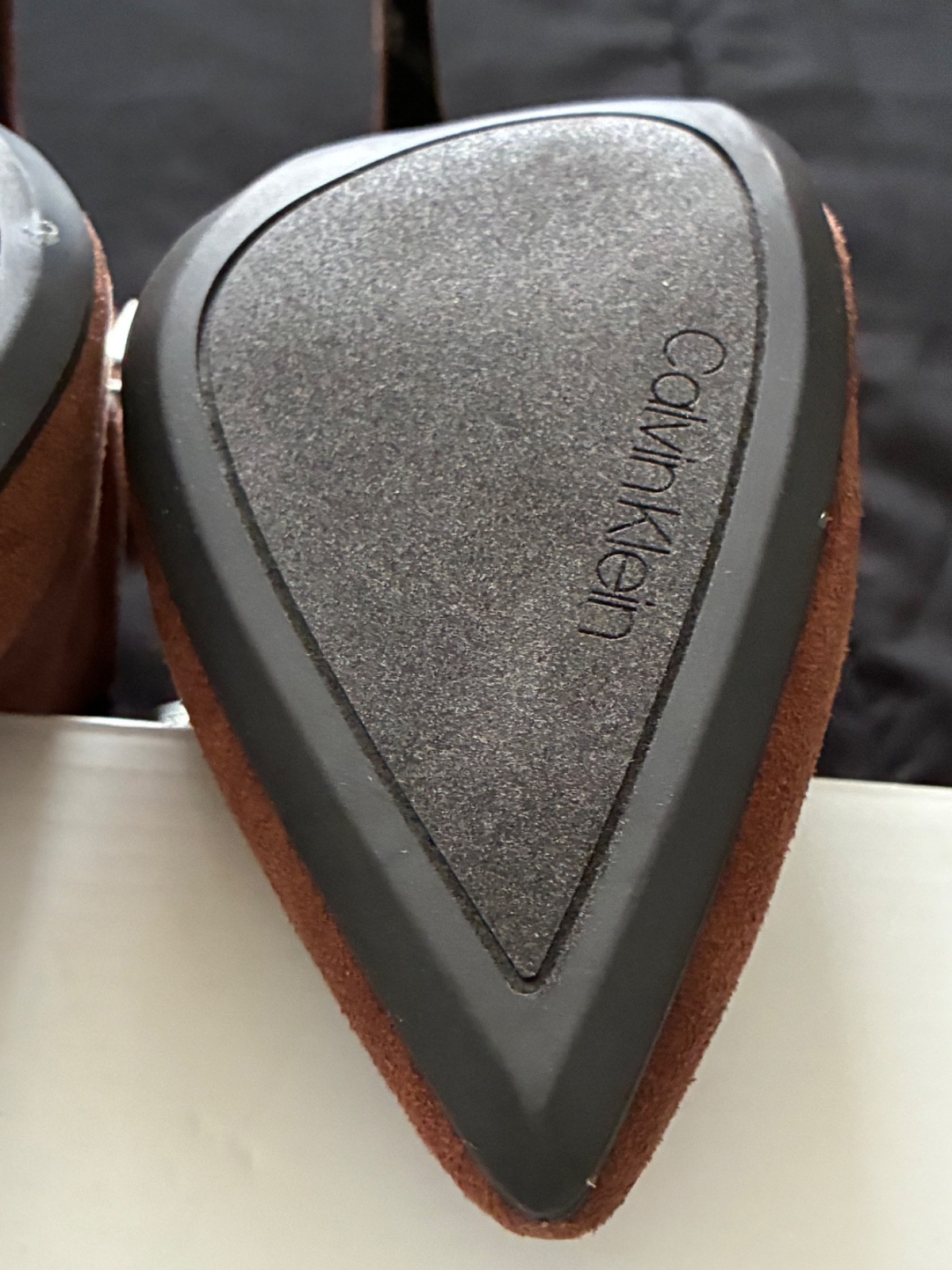 HOT! Calvin Klein Med Brown “Desert Flair” Hessica Stiletto Heel Boots Size 9.5