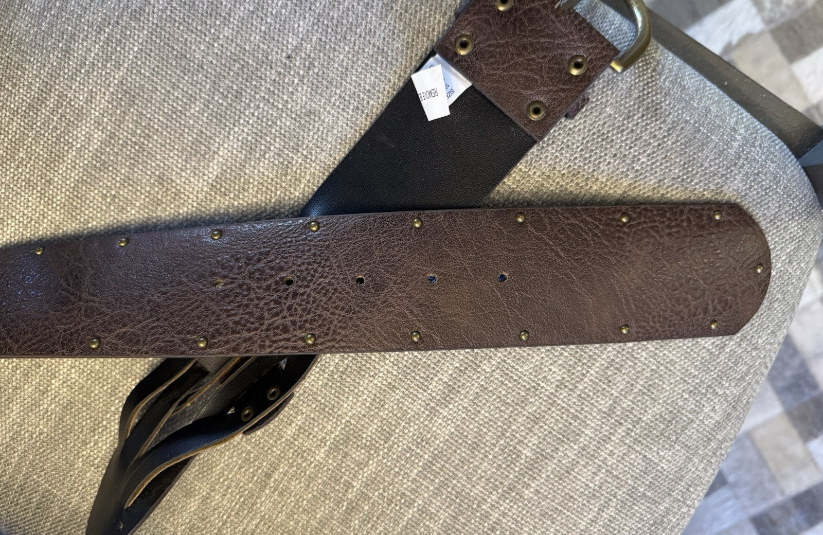 Vintage Women’s Belt Brown With Design Bohemian Look Size 10 Man Made Material