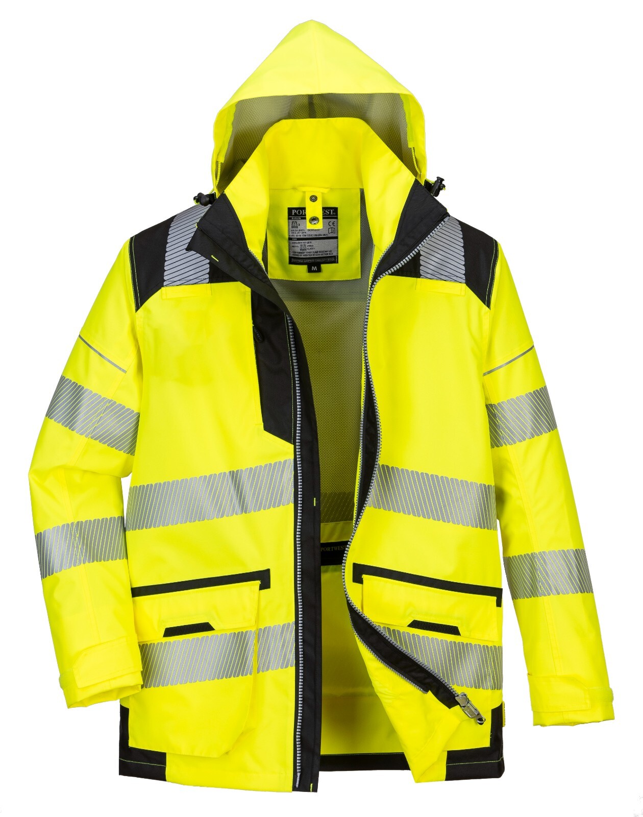 Portwest PW367 Waterproof Hi Vis Reflective 5-in-1 Winter Safety Jacket
