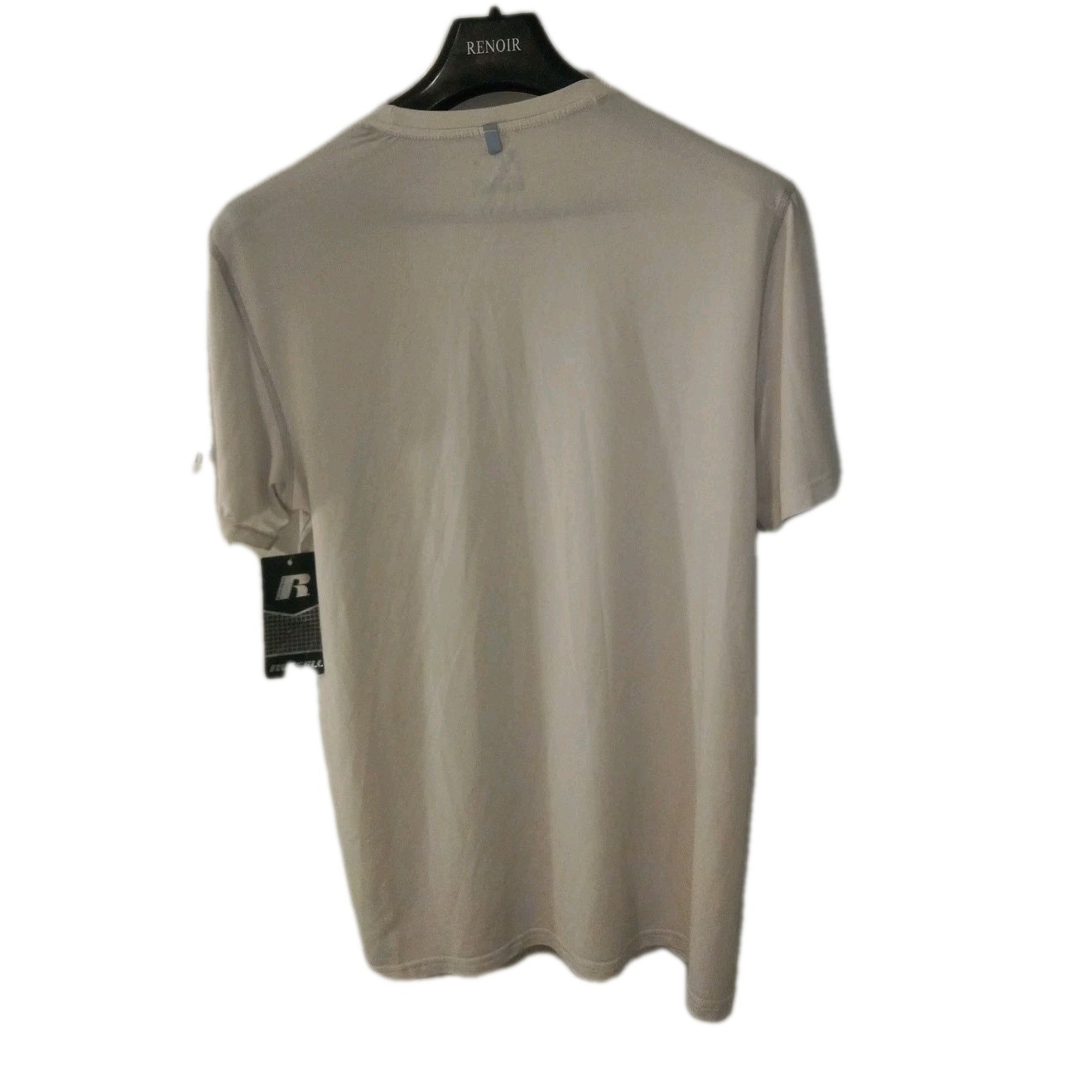 Russell Athletic Mens Dri-Power 360 stretchy tshirt white short sleeve white NEW