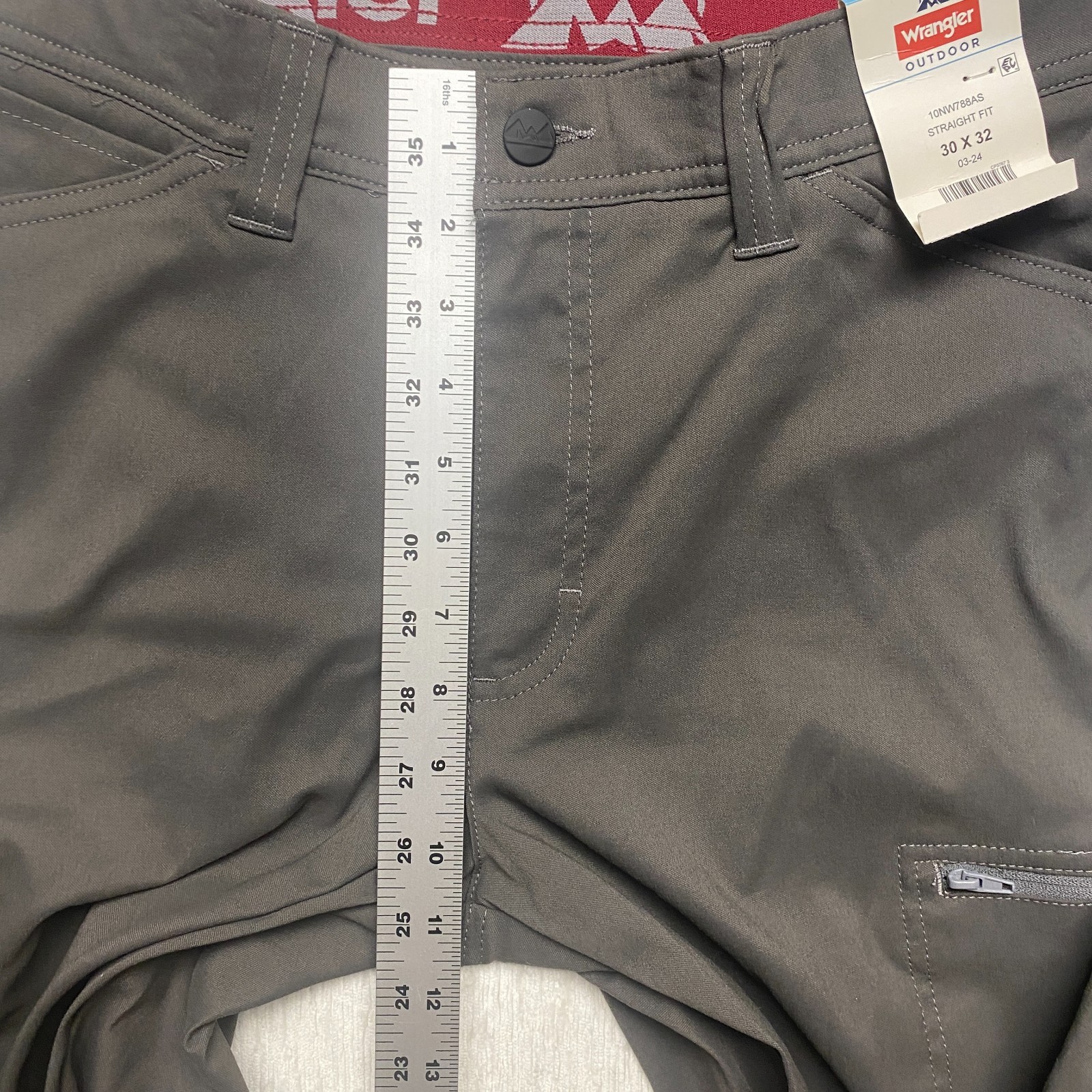 Wrangler All Terrain Cargo Pants Mens 30×32 Gray 2 Way Stretch Straight UPF 50