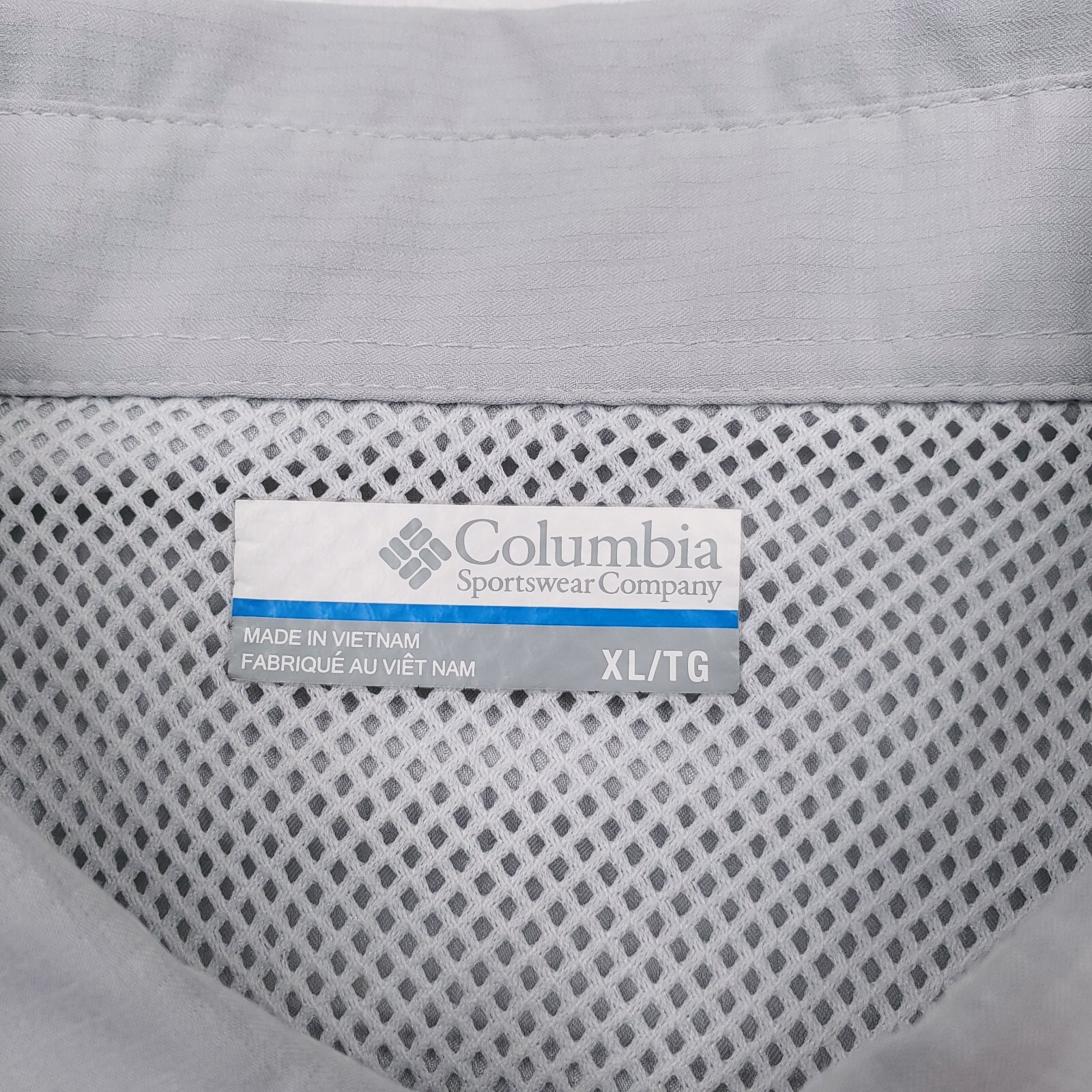Columbia Shirt Mens Extra Large Gray PFG Performance Vented Caped Outdoor Fish