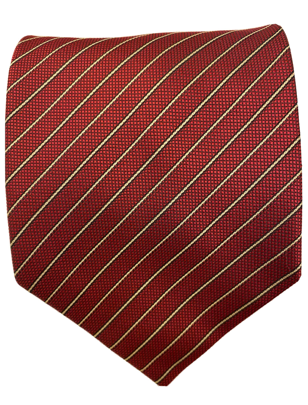 RED STRIPED tie UOMO VENETTO Excellent Condition Made in Italy NICE TIES