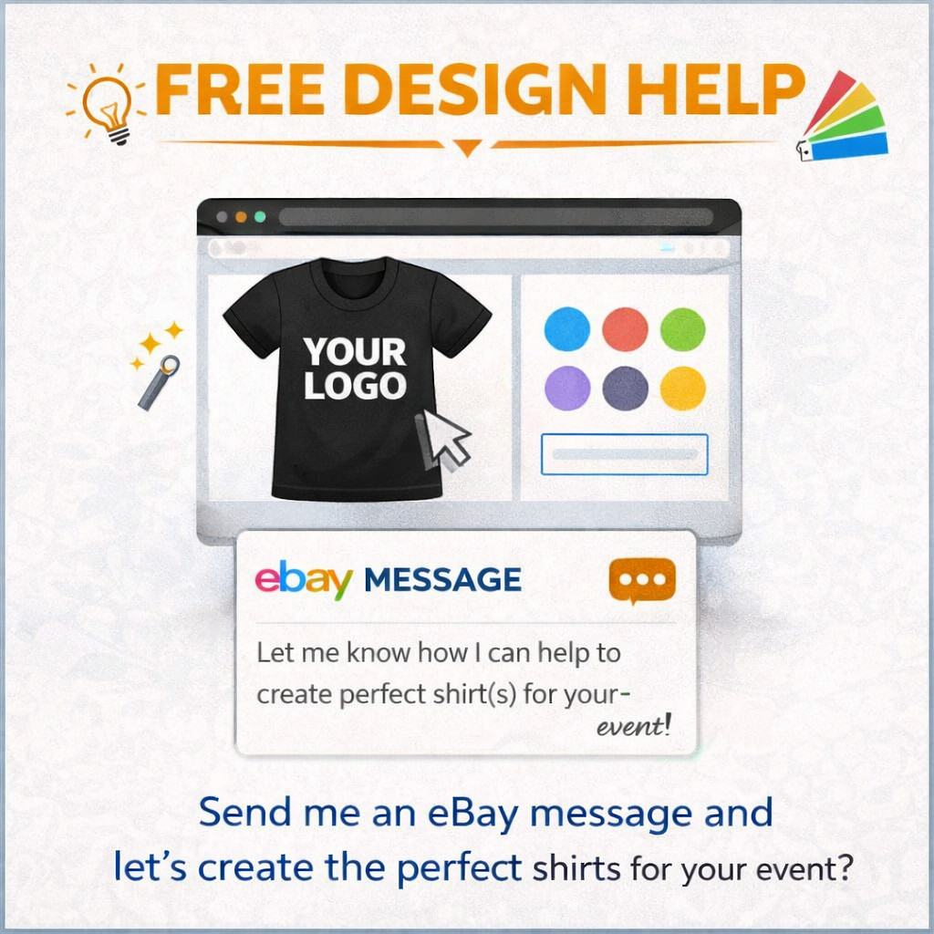 Custom Logo T-Shirts | Full Color Print | Bulk Custom Shirts | Business Event T
