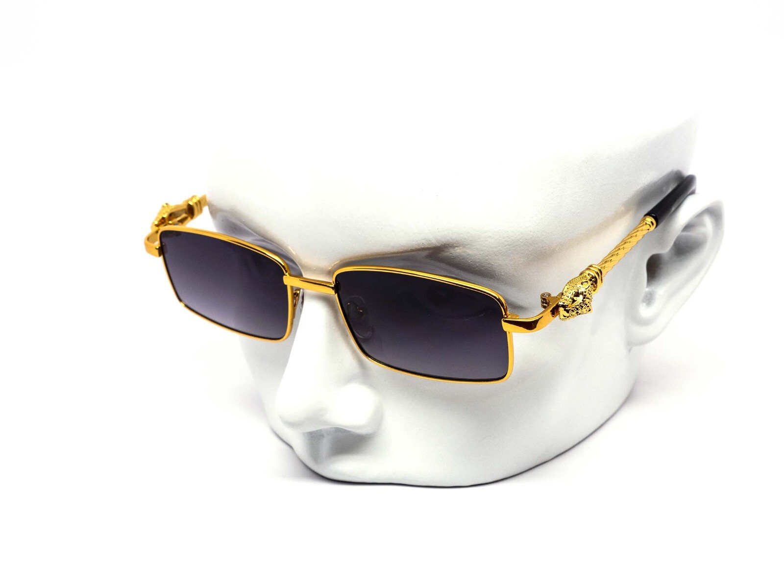 Vintage Gold Frame Rimless Luxury Men’s Hip Hop Clear Lens Retro Fashion Glasses