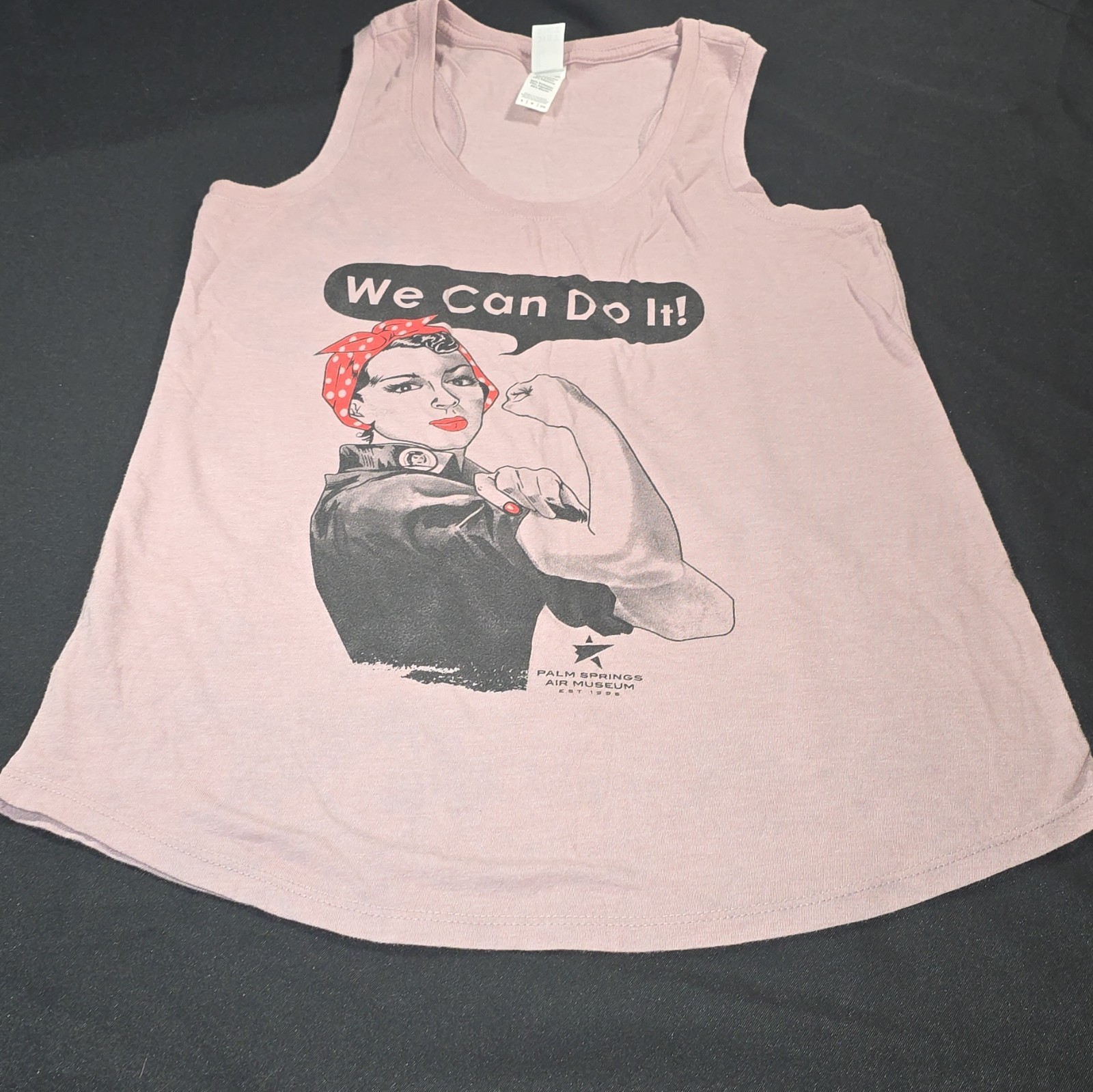 District Pink Graphic Print Scoop Neck Sleeveless Tank Top Womens S
