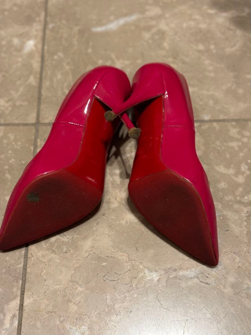 Christian Louboutin Pink Pointed Toe Heels Pumps 7.1-10cm Heel Height 063139d