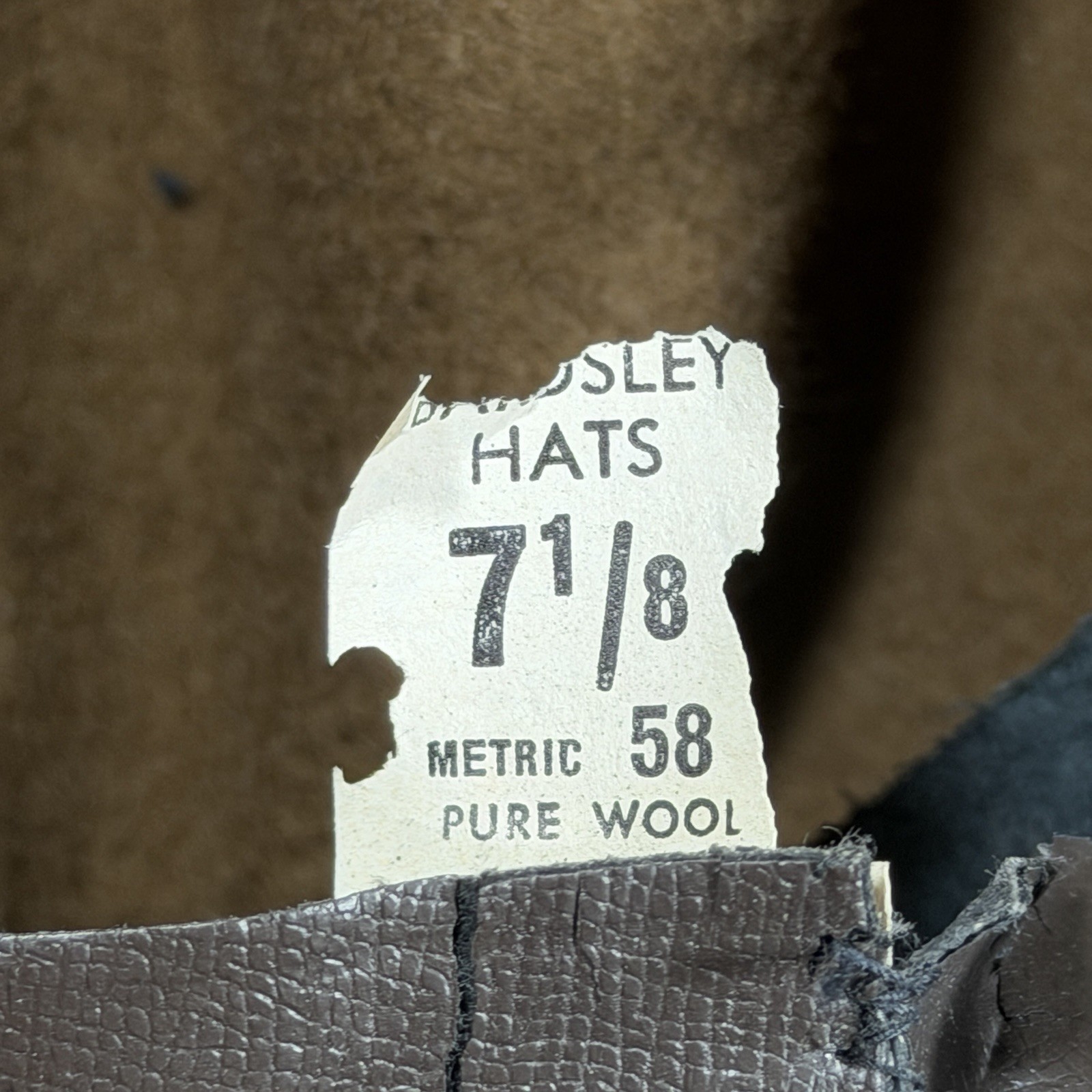 Vtg John Bardley And Sons Wool Military Hat Australia Army Slouch Size 7 1/8