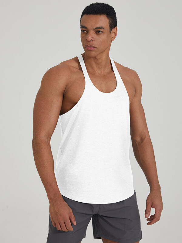 Men’s Gym Stringer Muscle Bodybuilding Shirt Tank Top Singlet Fitness Sport Vest