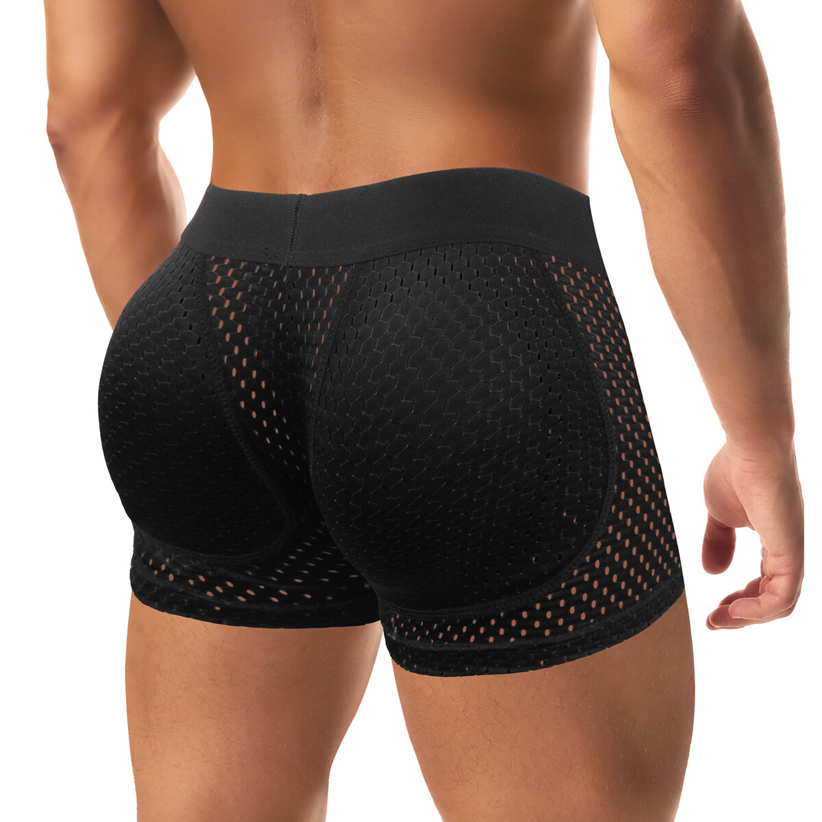 Mens Padded Underwear Briefs Boxers Butt Lifter Hip Enhancer Shorts Pants Shaper