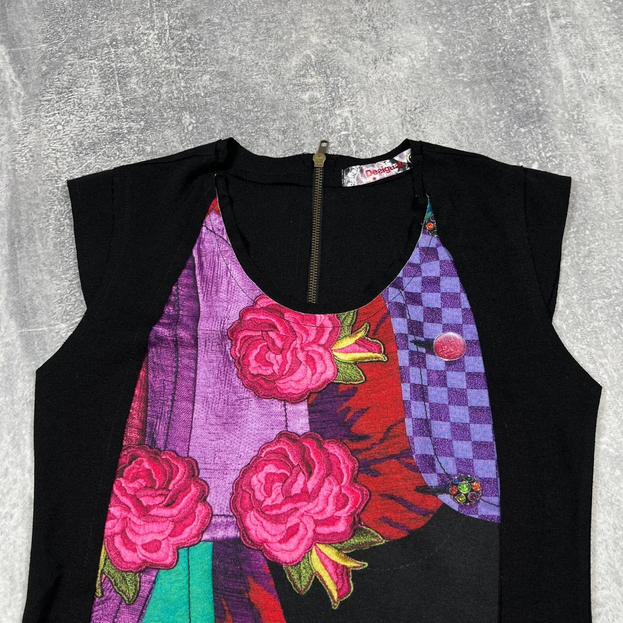 Vintage Y2K Desigual Retro Floral Style Casual Mini Dress