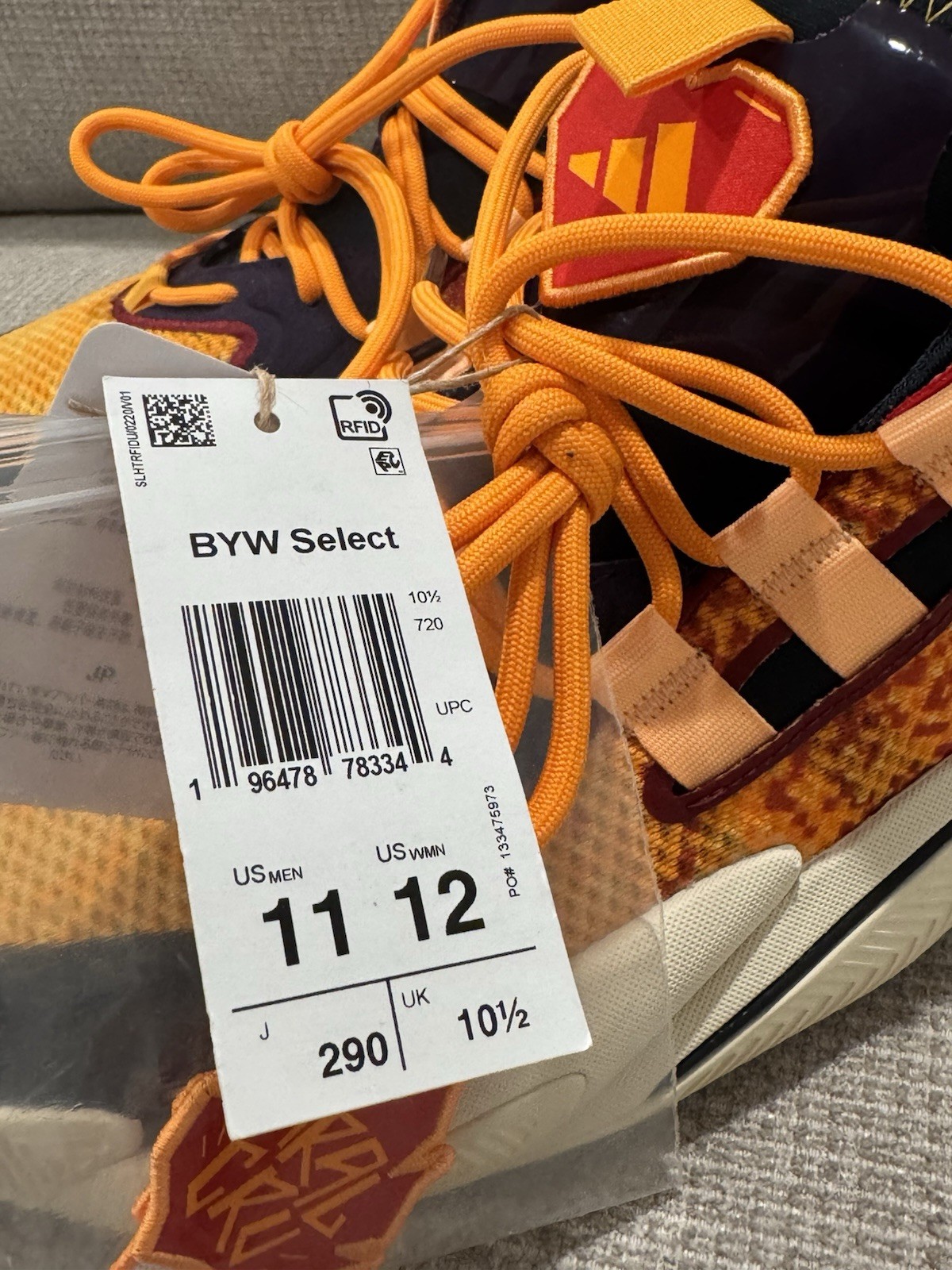 【RARE】Adidas Men’s BYW Select X Aral Cru Acid Orange Gold Basketball Shoes SZ 11