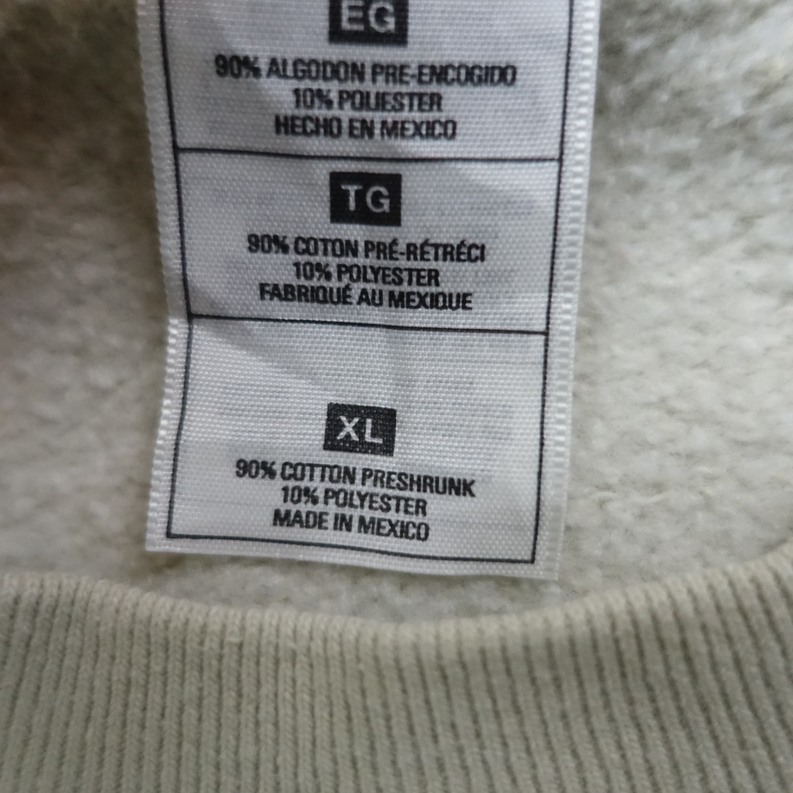 Fruit Of The Loom Sweatshirt Mens Extra Large Beige A Craft Windows USA 90s Logo