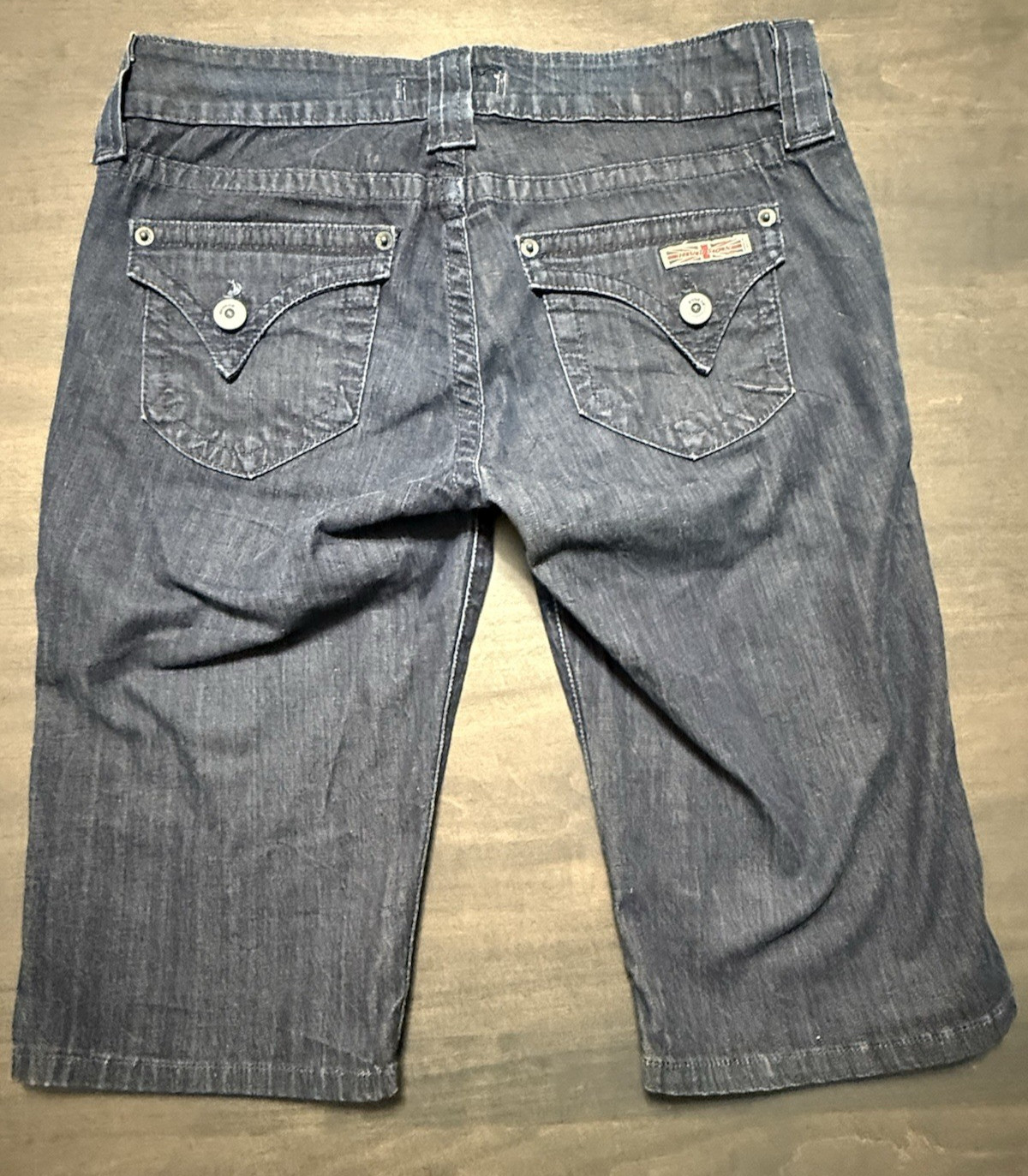 Hudson Denim Bermuda Dark Wash Denim Jean Womens Summer Shorts 27 Made in USA!!!