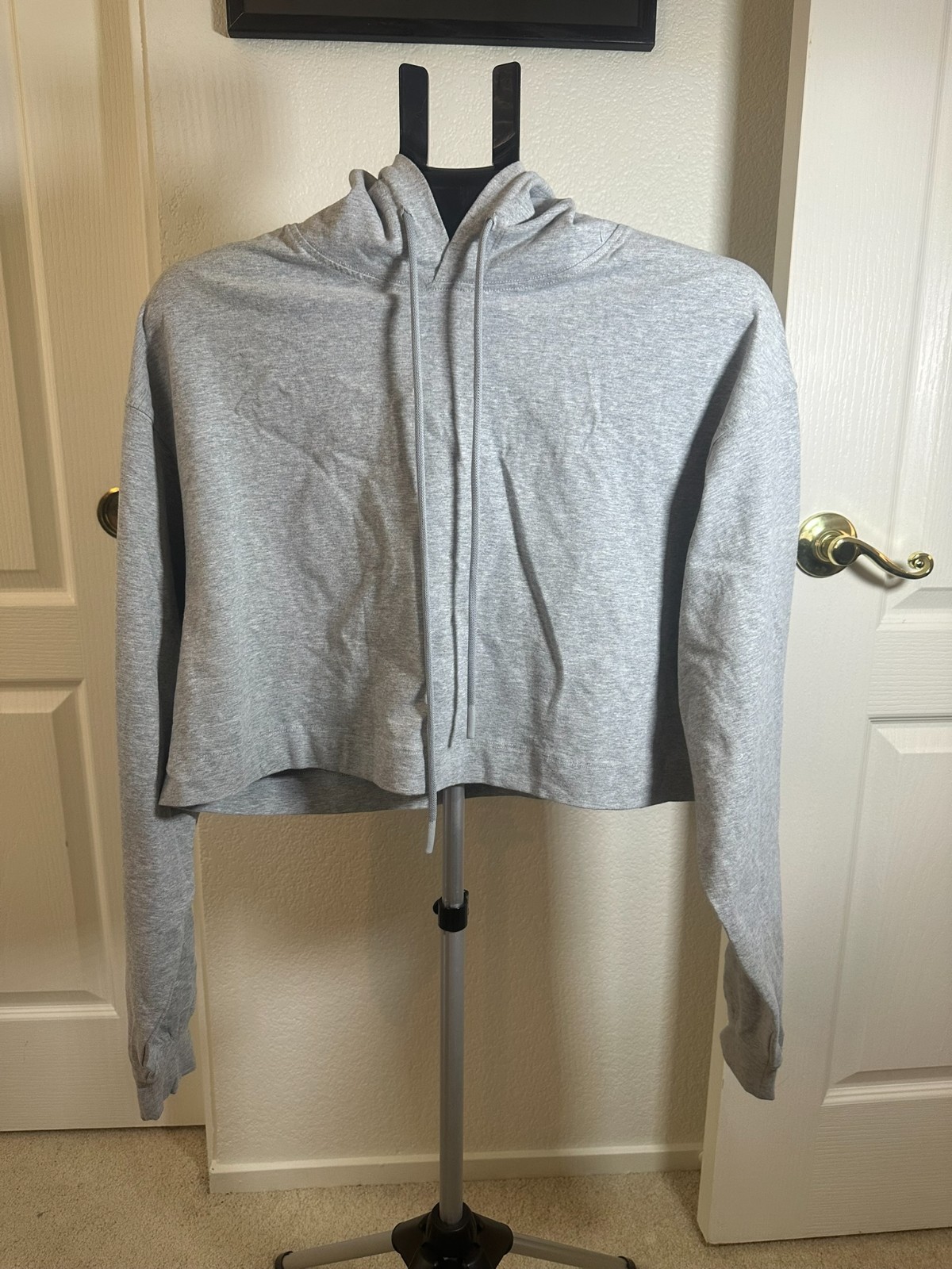 👀Women’s Ododos Crop Top Sweatshirt Hoodie Gray Size Small🔥