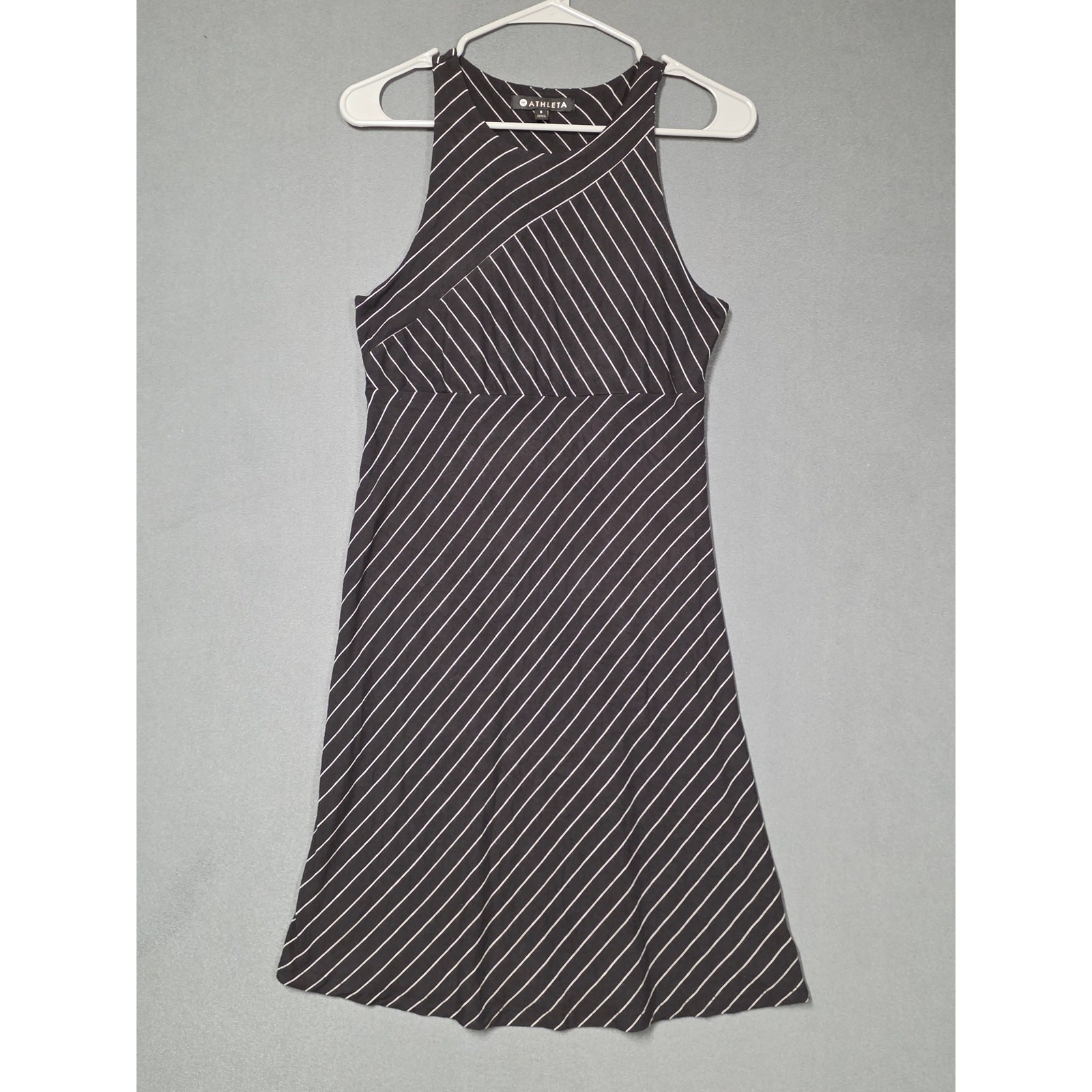 Athleta Santorini Small Dress Striped Modal Casual Travel Beach Flattering