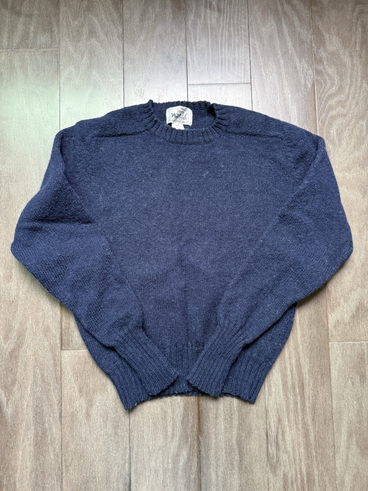 Women’s The Woolruch Woman 100% Wool Sweater Navy Blue Size Large