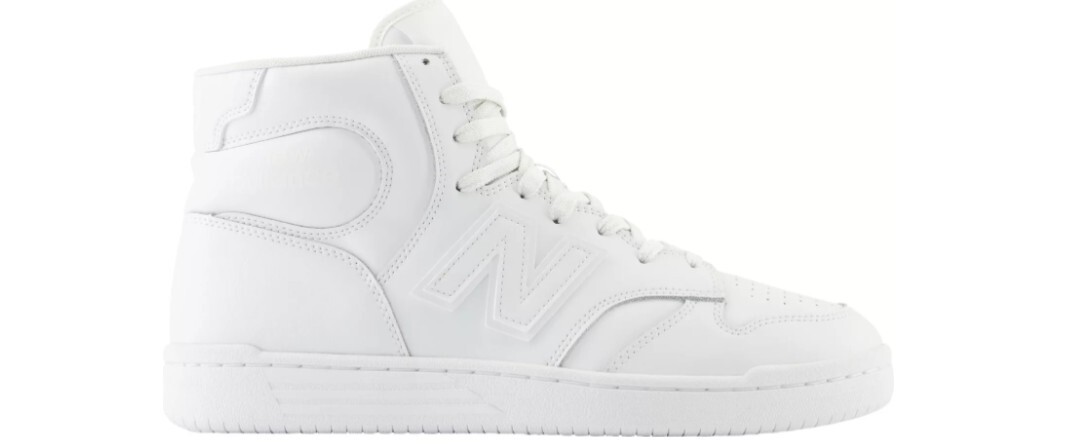 NEW BALANCE 480 SIZE 10 TO 15 MENS WHITE ORANGE BLACK HIGH TOP SNEAKER
