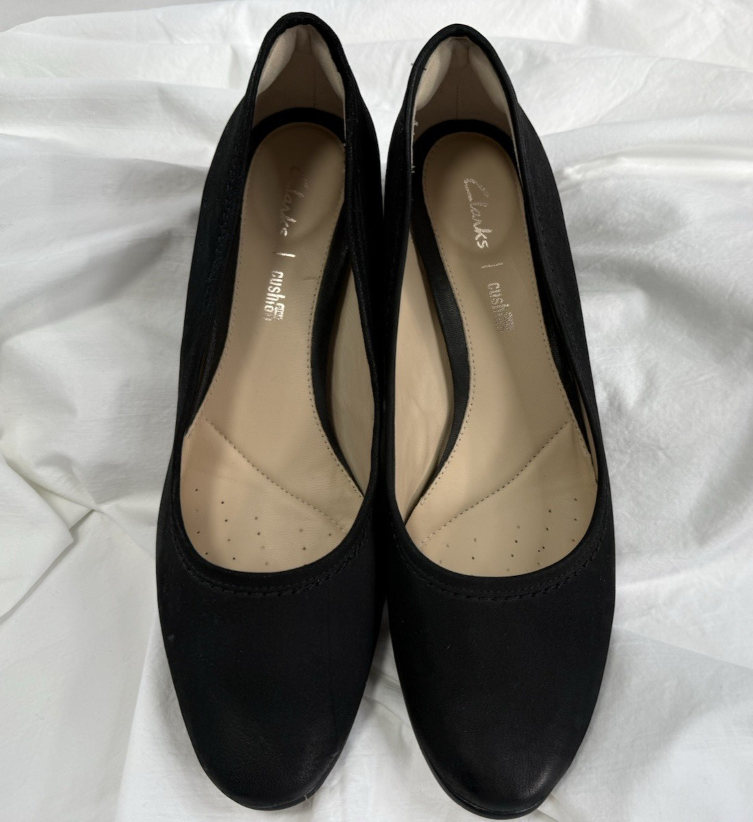 Clarks Plus Cushion Women Black Pumps SZ 8.5