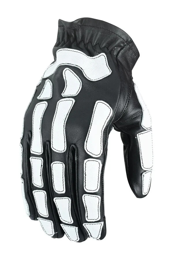 Biker Skeleton Bone Gloves Racing Cycling Motorcycle Mechanics Full Finger New