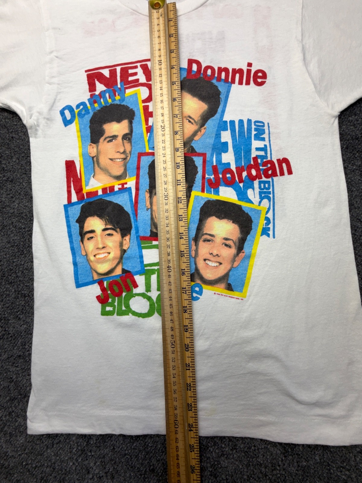 Vintage 1989 NKOTB Shirt Single Stitch Screen Stars L