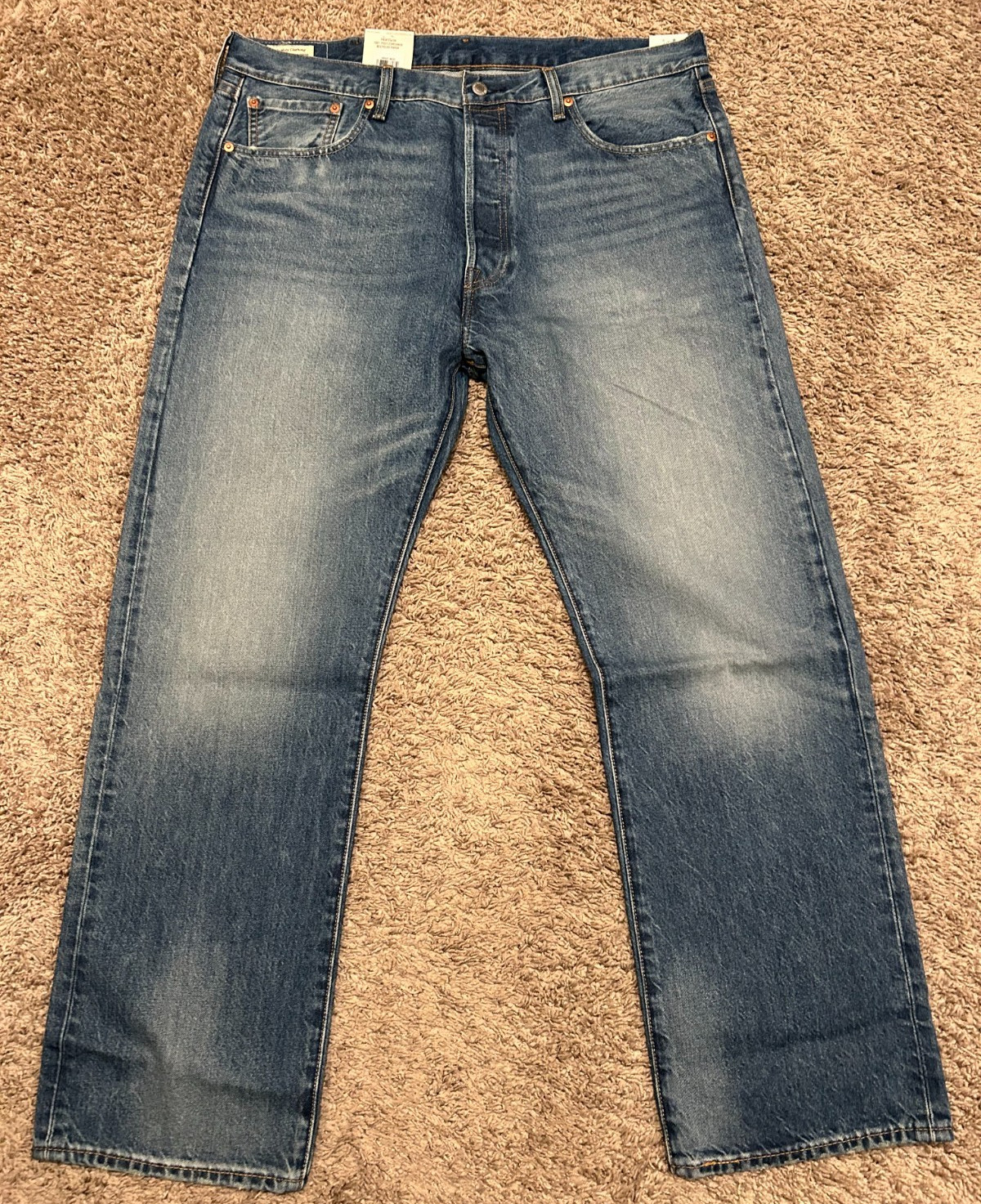 Levi’s Premium 501 Original Fit Circular Jeans Blue Size 38X30 NWT RT$108 3632