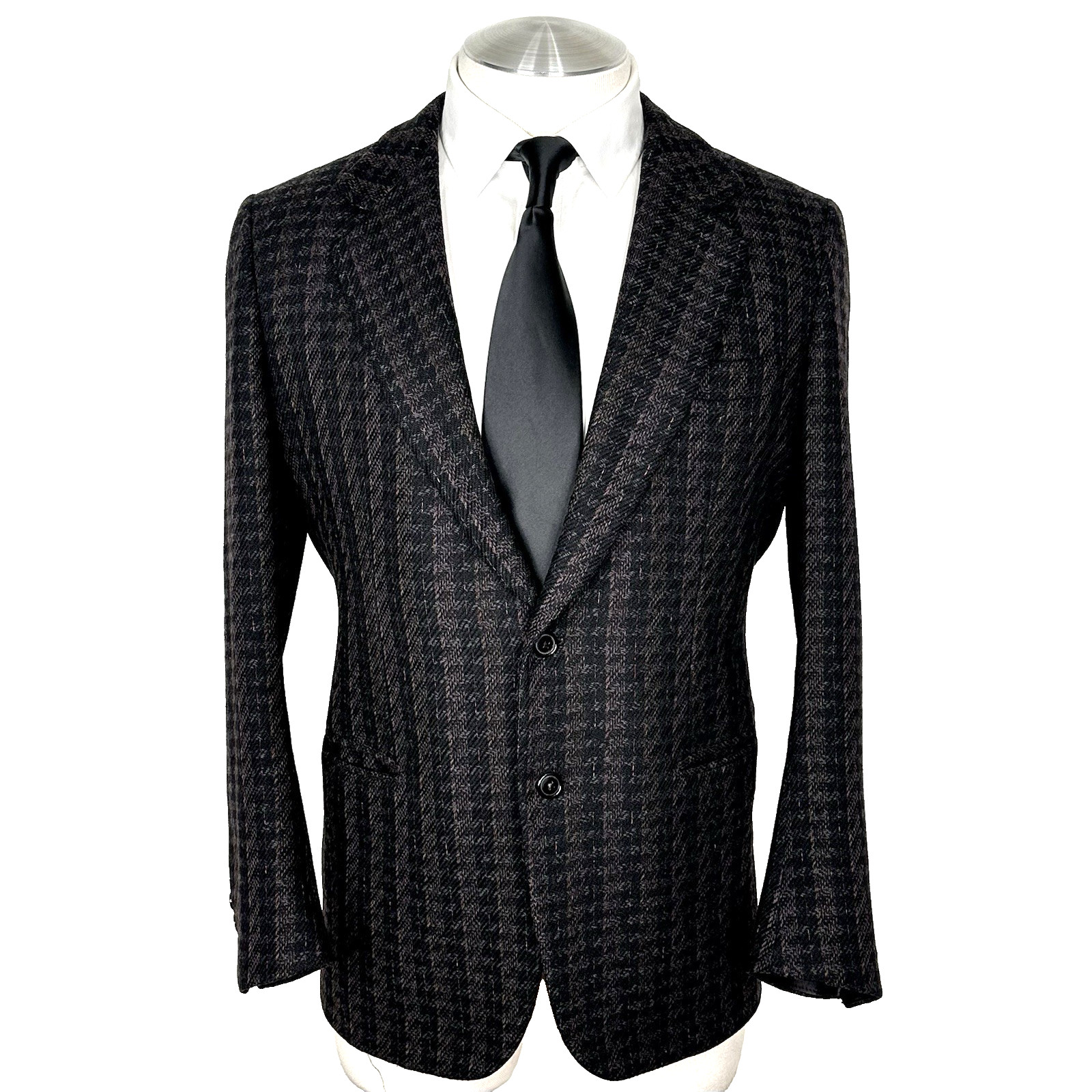 BRIONI Roman Style Vintage 85% Wool 15% Cashmere Striped Tweed Sport Coat 40R