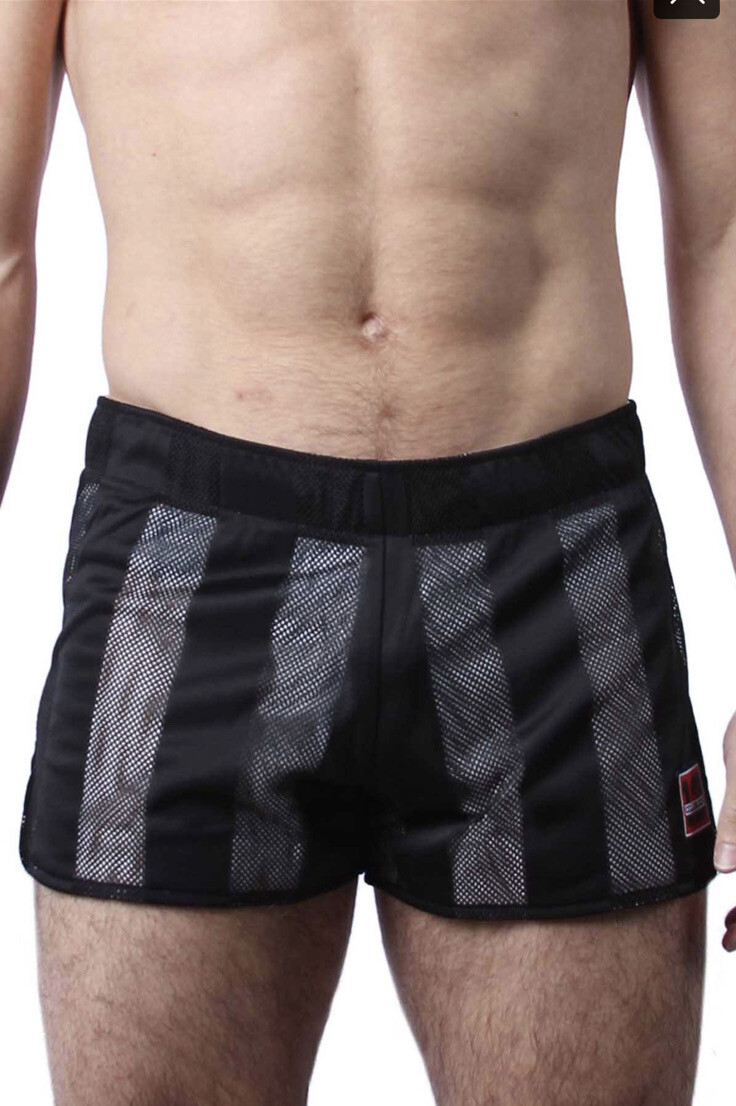 CELLBLOCK 13 White & Black Midfield Mesh Reversible Short Cell Block 13 Large