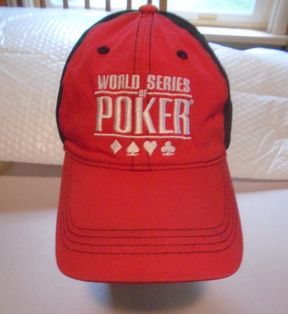 World Series of Poker baseball hat cap Red Black