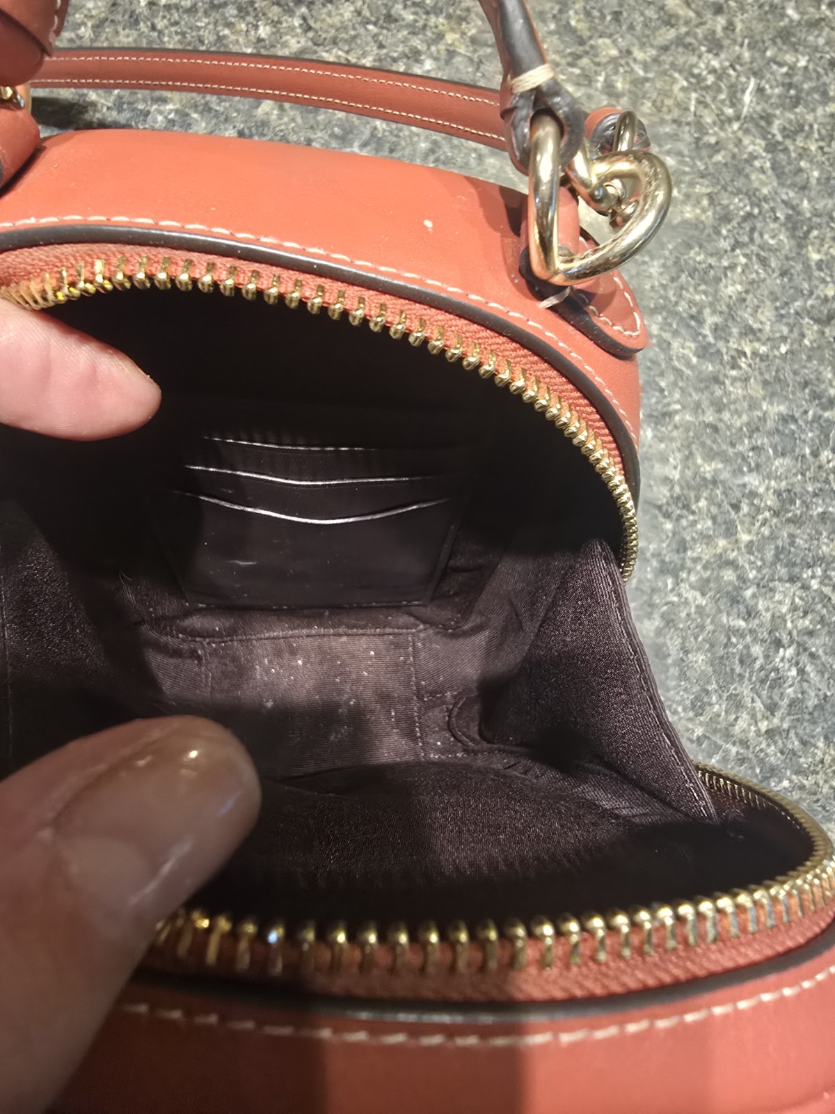 Coach Micro Signature Eva Crossbody Bag Khaki/Terracotta