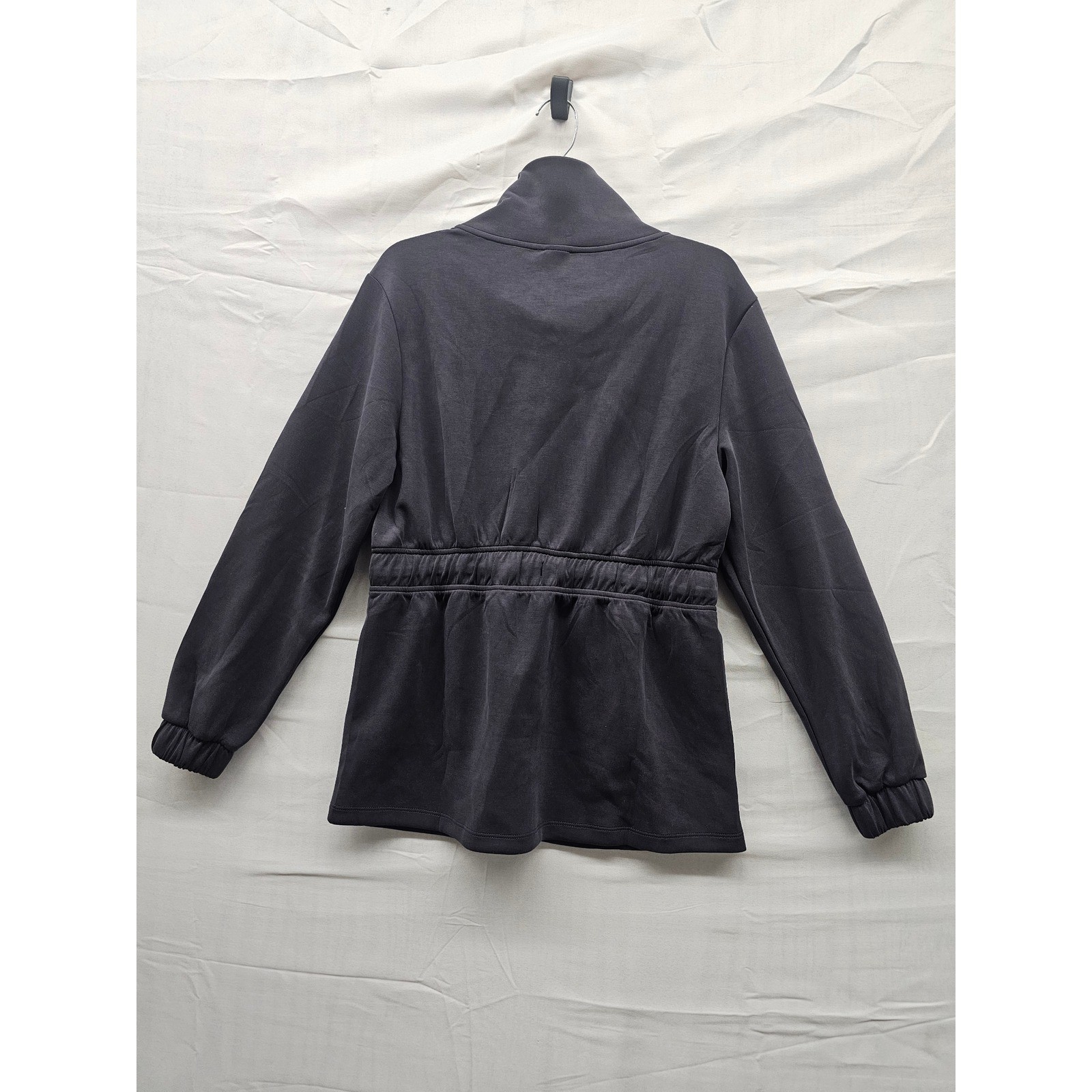 Member’s Mark Sandwash Jacket Black Full Zip Drawcord Waist MM24159 Womens Small