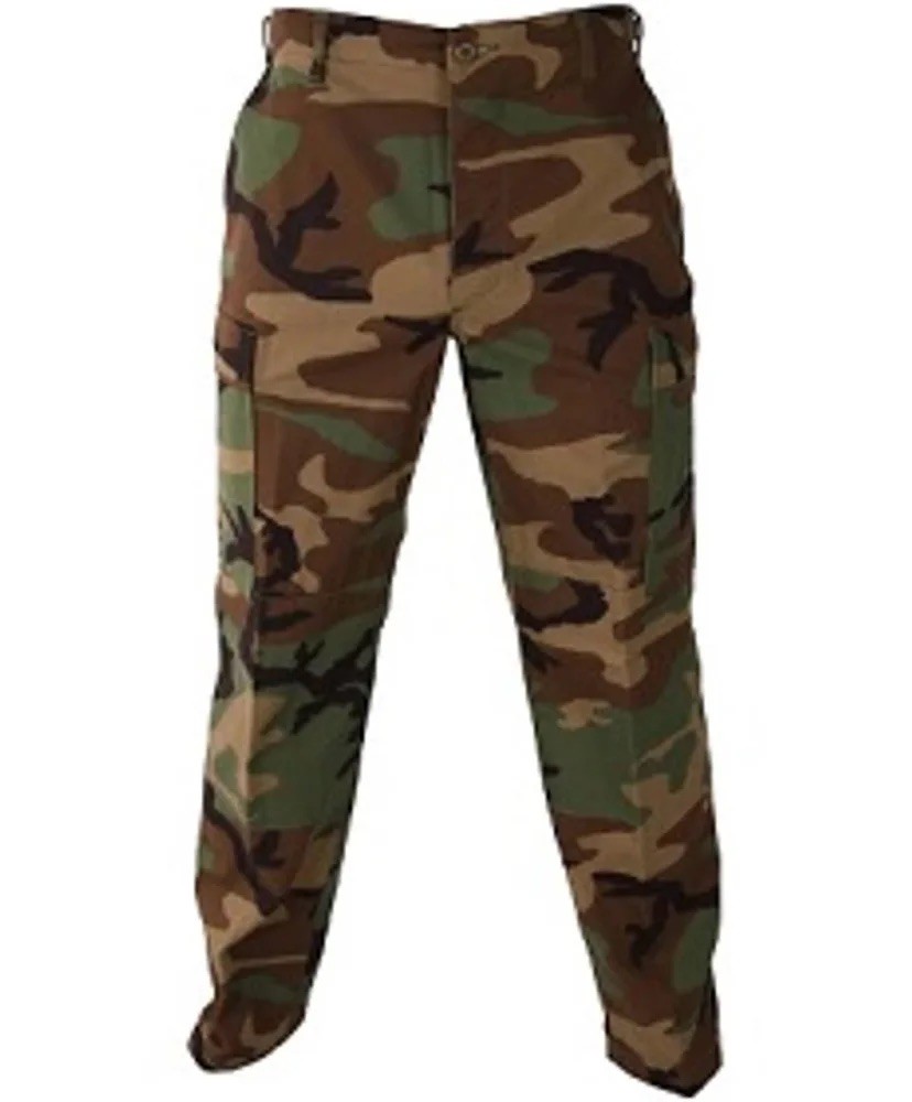 Military Cargo Pants NEW by Genuine Gear zip fly Woodland Camo Size Med