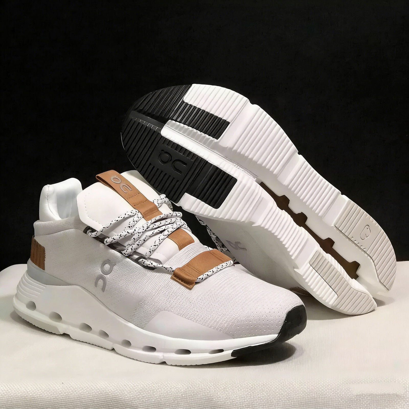 White & Pearl Cloudnova Lightweight Sneakers Unisex Men Women Brand