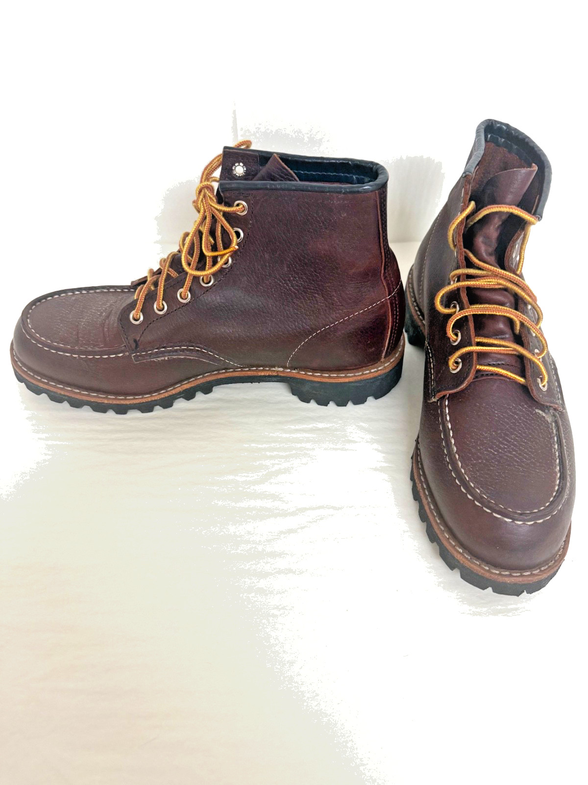 RED WING ROUGHNECK MENS LEATHER BOOTS, US 10 D, DARK BROWN, EXCELLENT CONDITION