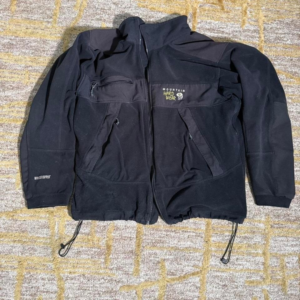 Mountain Hardwear Black Windstopper Fleece Jacket Men’s XL Vintage